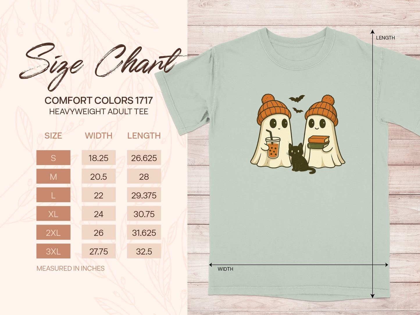 Cute Halloween Ghosts Drinking Coffee Adult Tee product