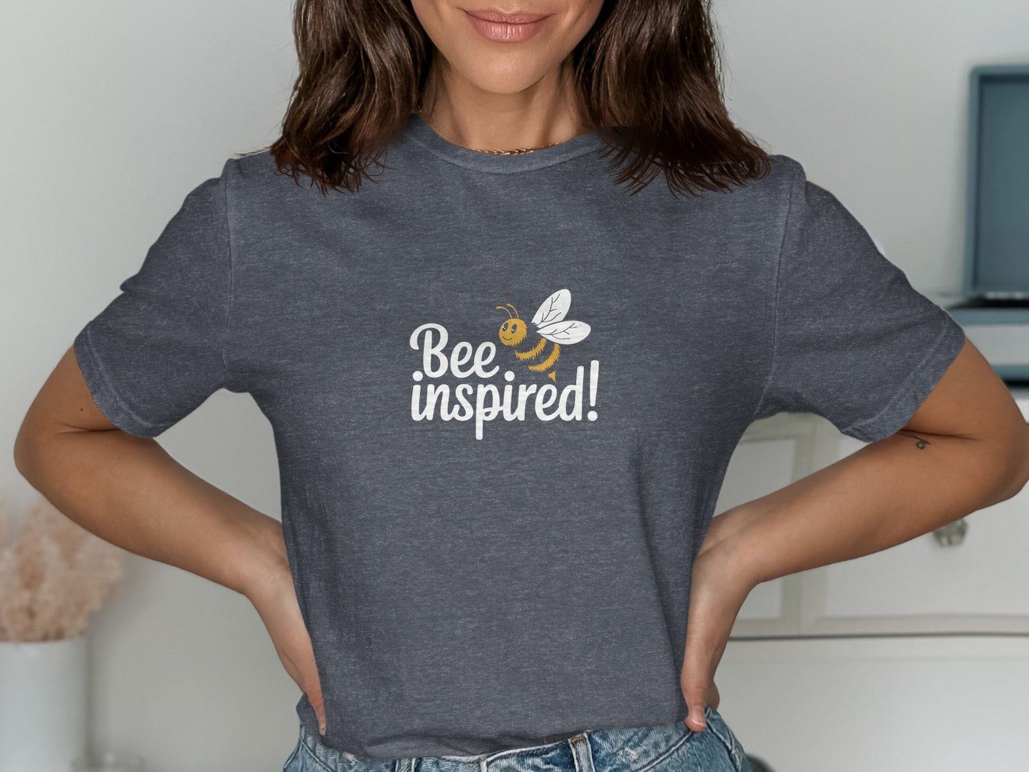 Bee Inspired Graphic Print Casual Tee product type