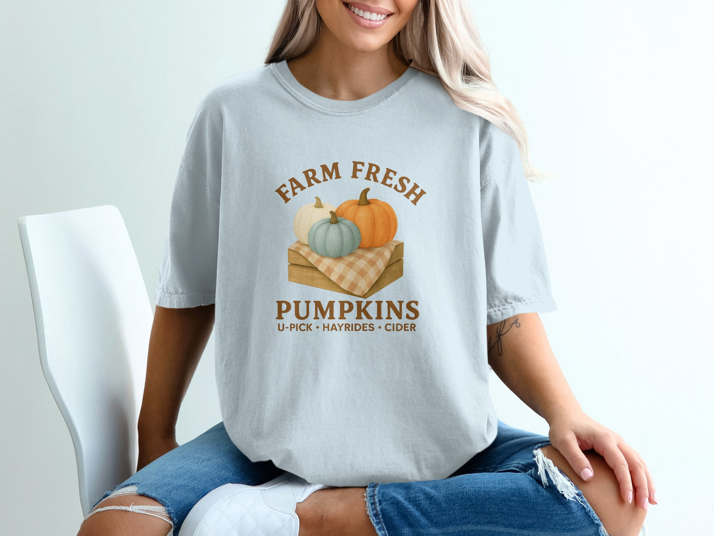 Farm Fresh Pumpkins Graphic Print T-shirt product type