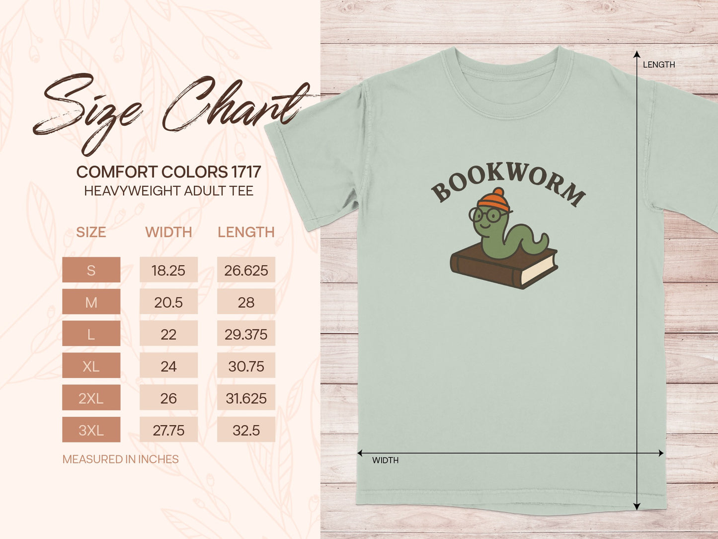 BOOKWORM COMFORT COLORS 1717 HEAVYWEIGHT ADULT TEE product type