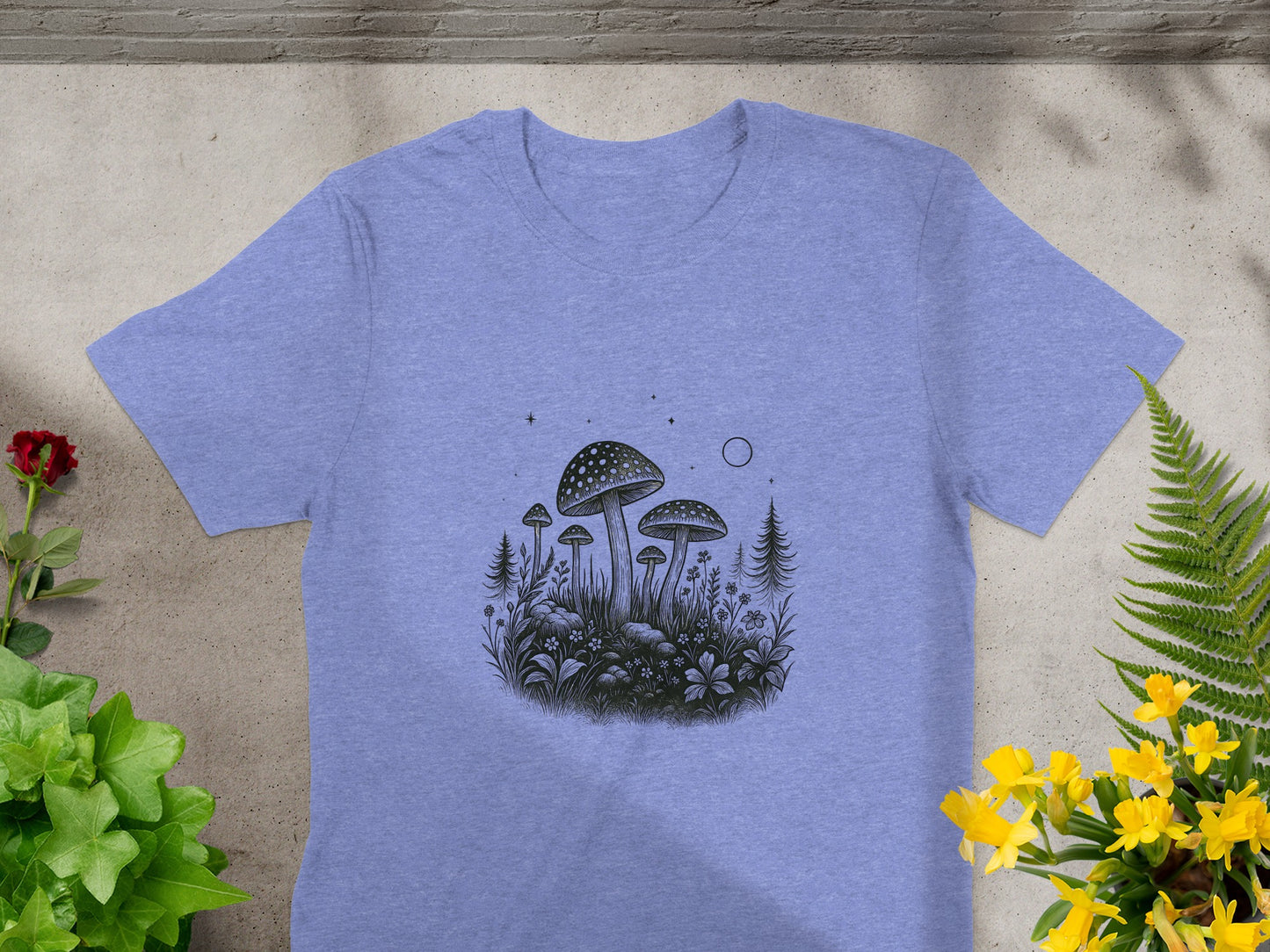 Mystical Wild Forest Mushrooms Graphic T-shirt product type