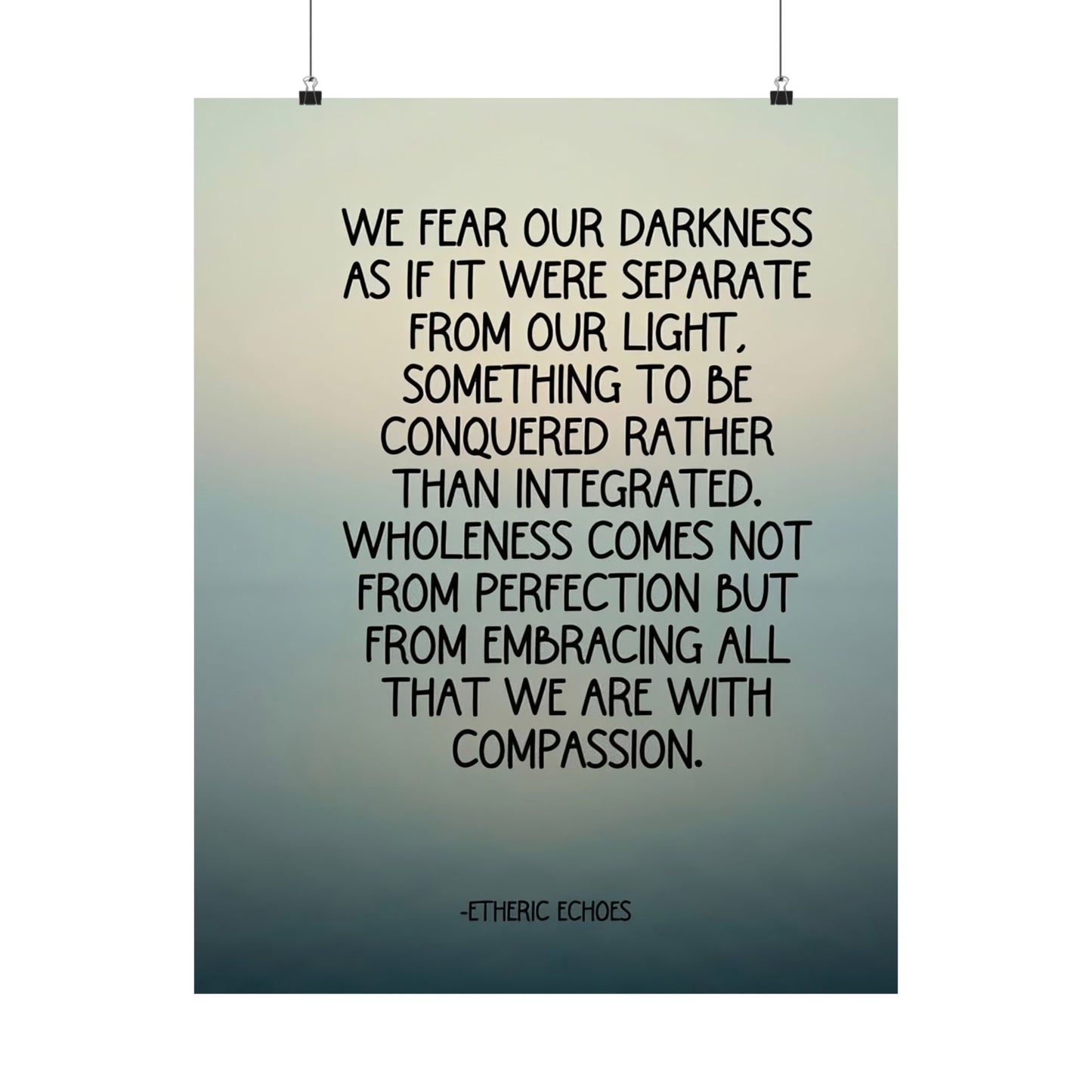 We Fear Our Darkness Poster