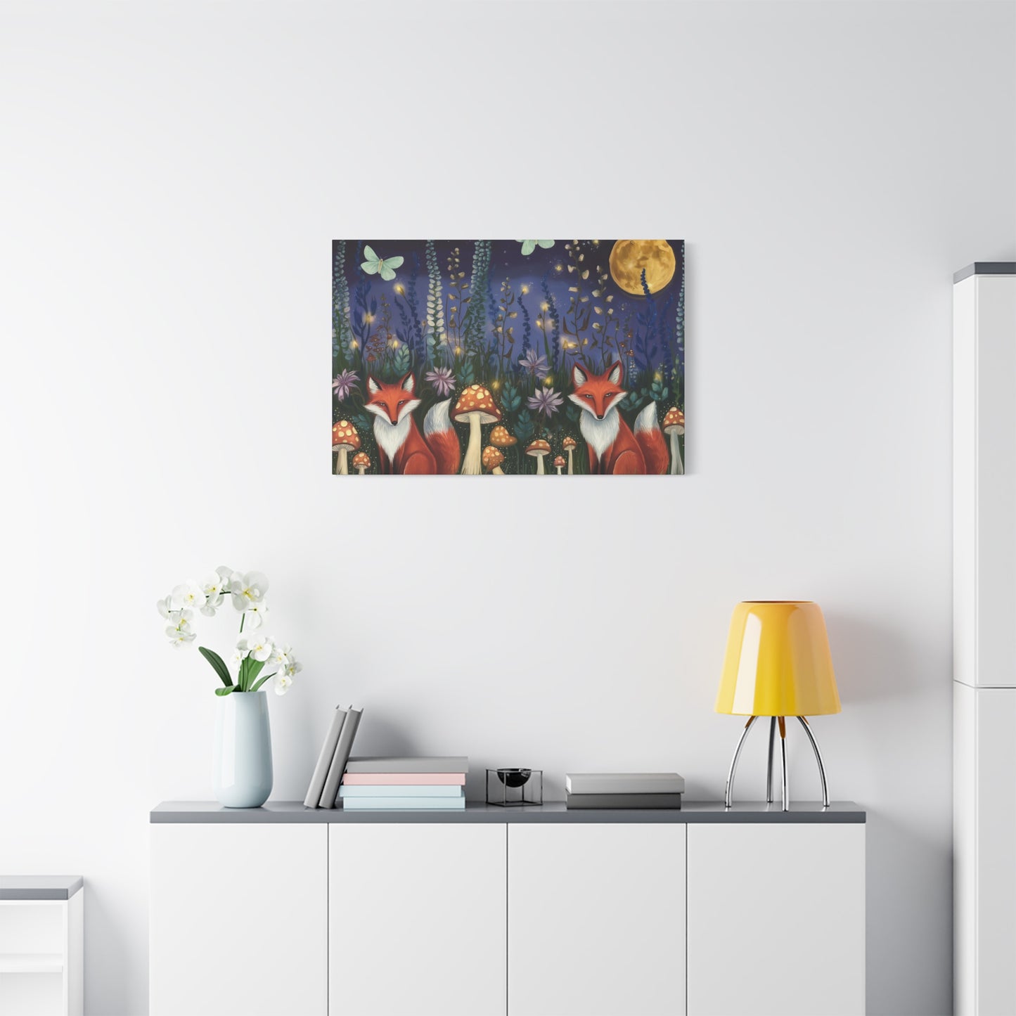 Midnight Woodland Folkart Wall Art