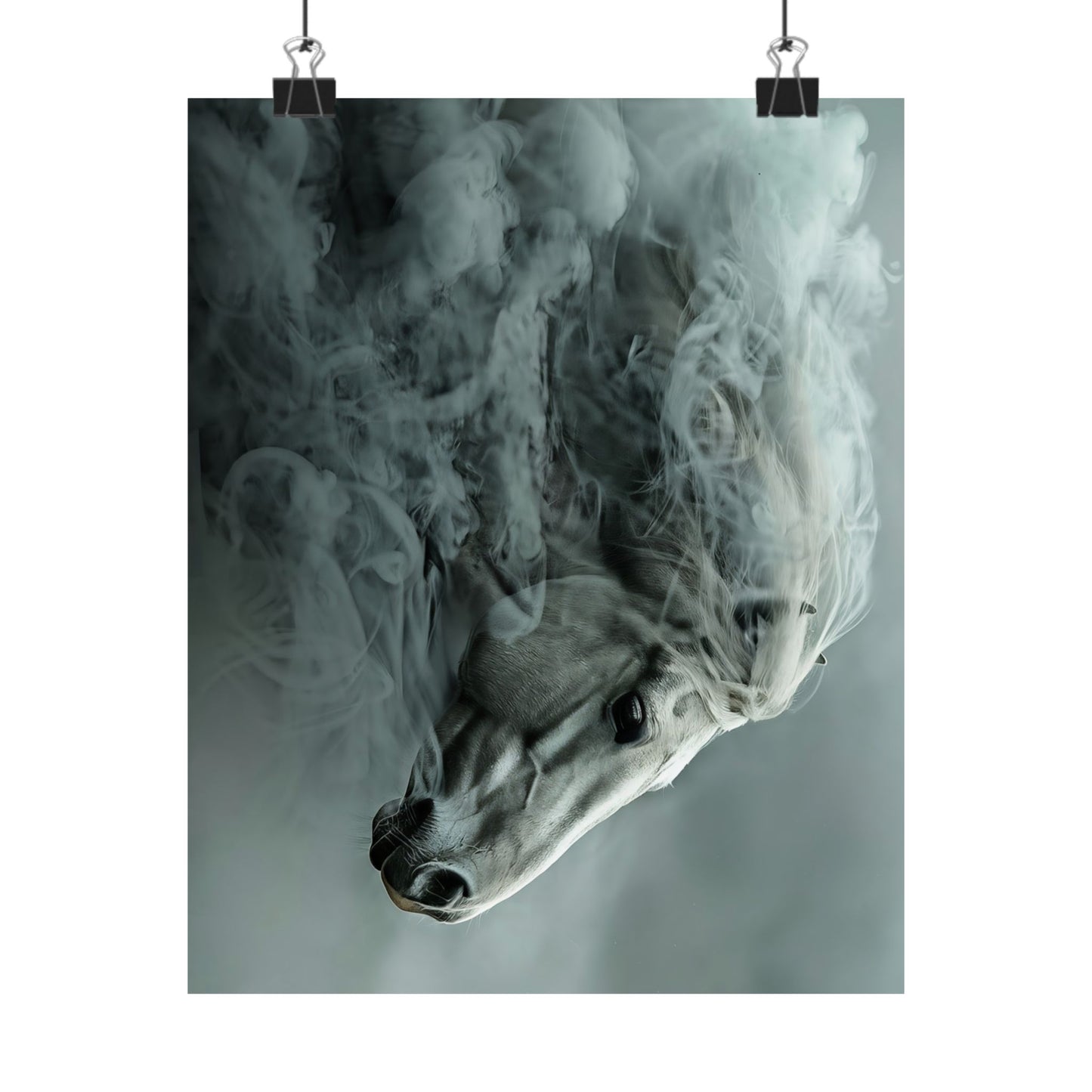 Ethereal Horse In Mist Poster