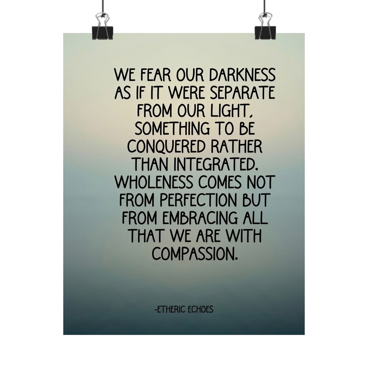 We Fear Our Darkness Poster
