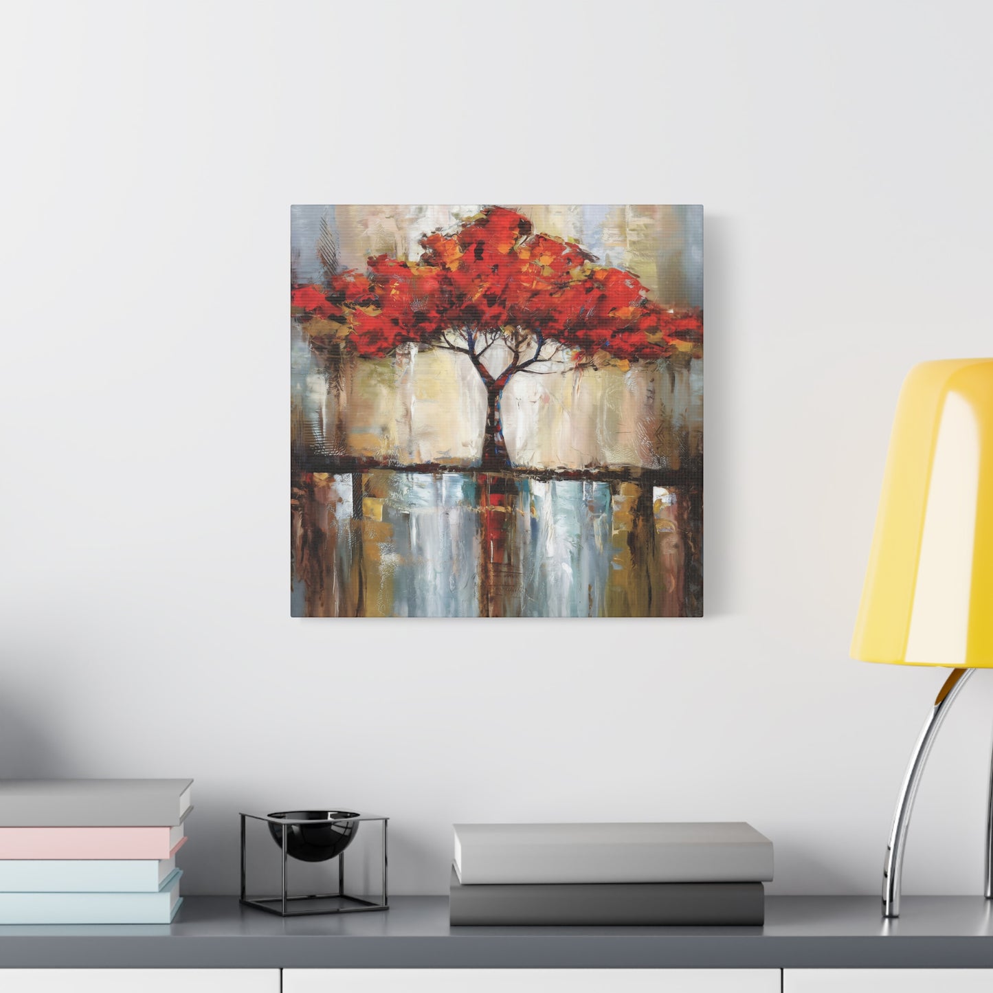 Fall Tree Oil Painting Canvas Wall Art