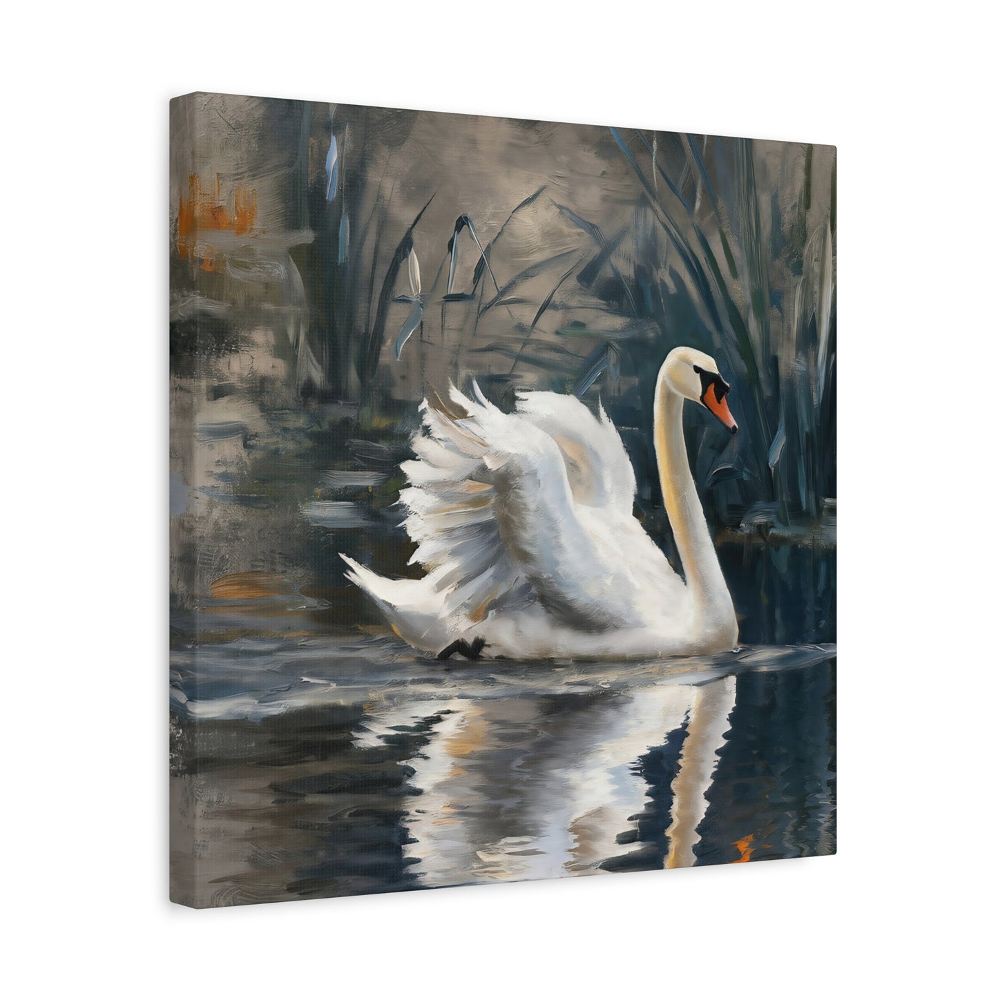 Swan Oil Painting Canvas Wall Art