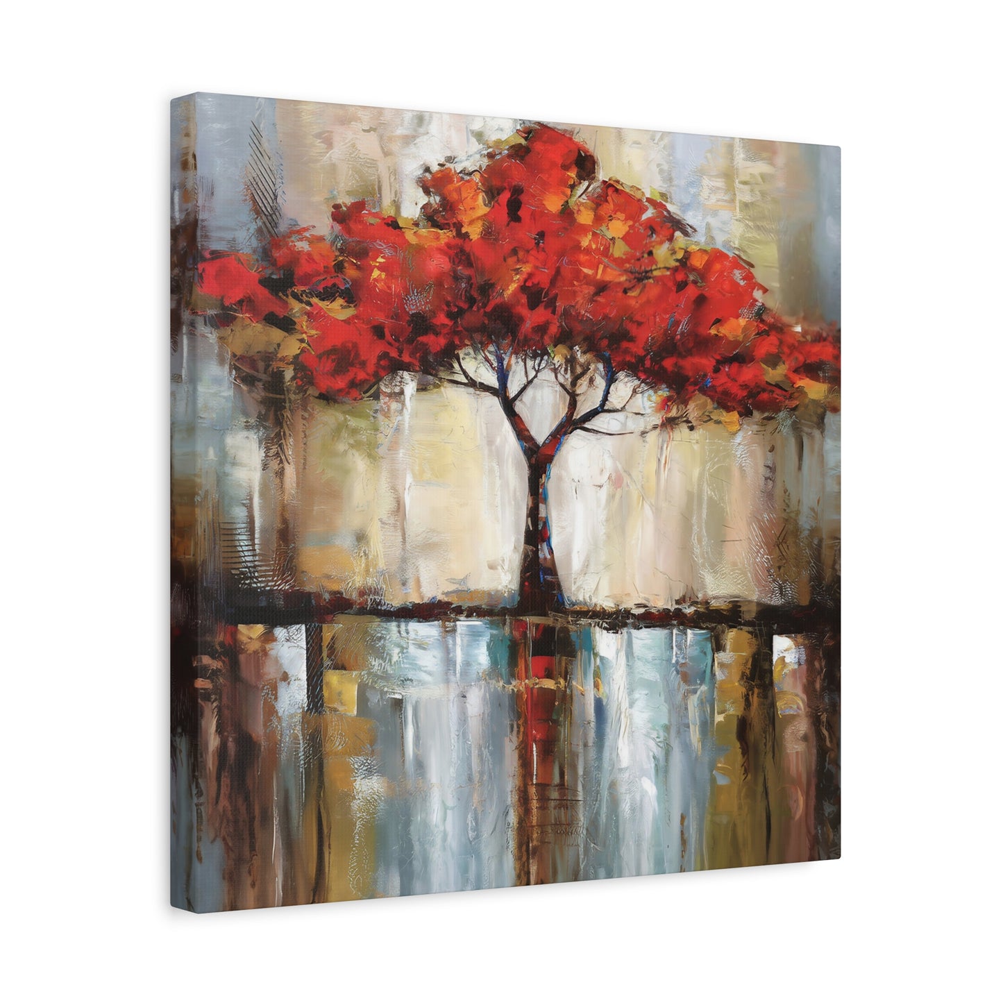 Fall Tree Oil Painting Canvas Wall Art