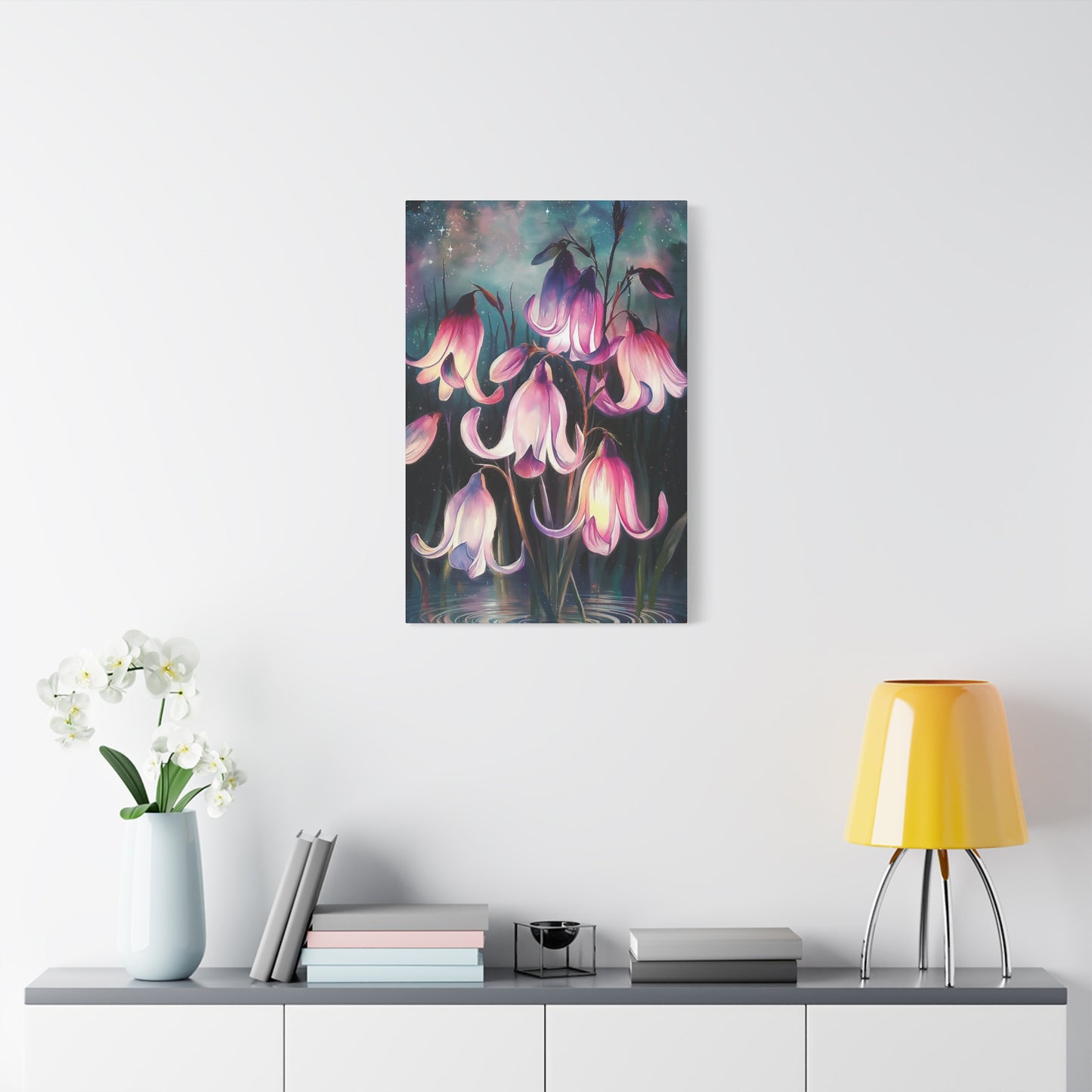 Flowers In The Night Canvas Wall Art