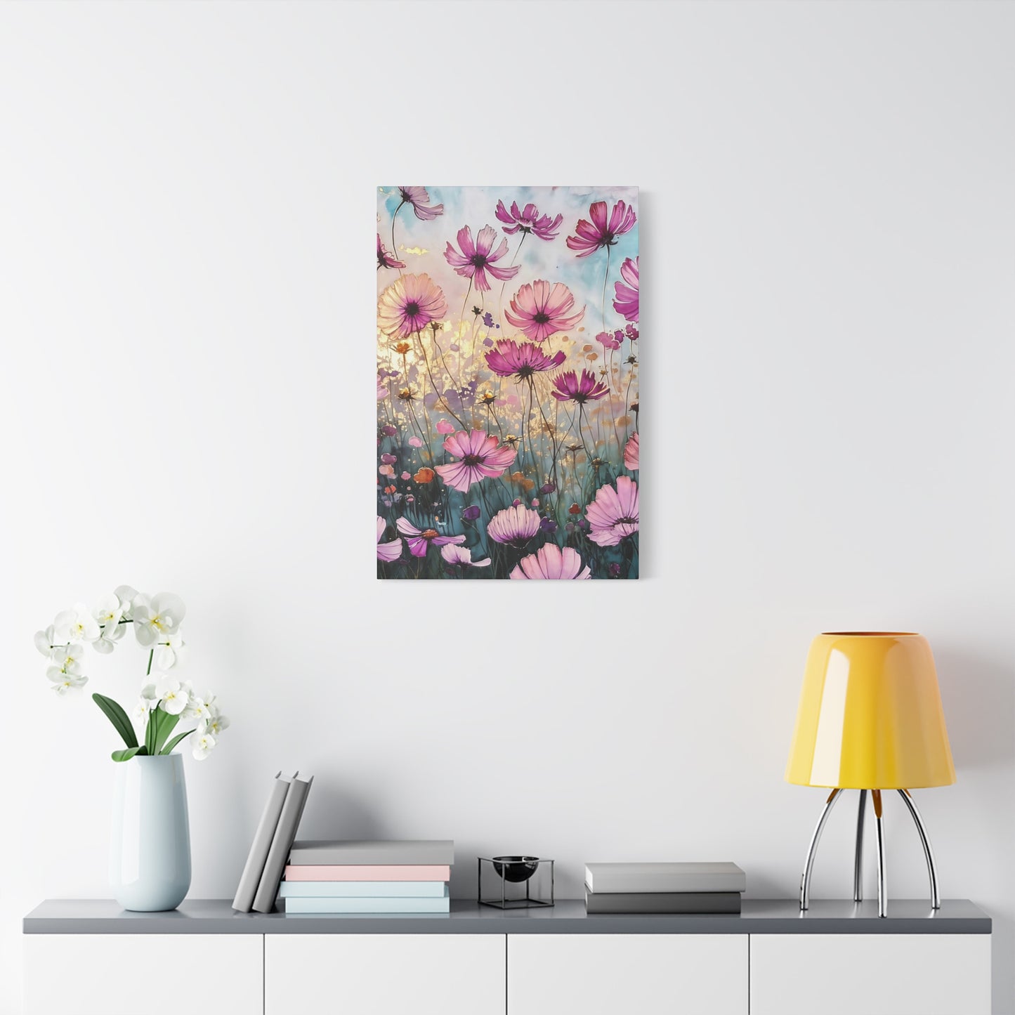 Field Of Purple Flowers Canvas Wall Art