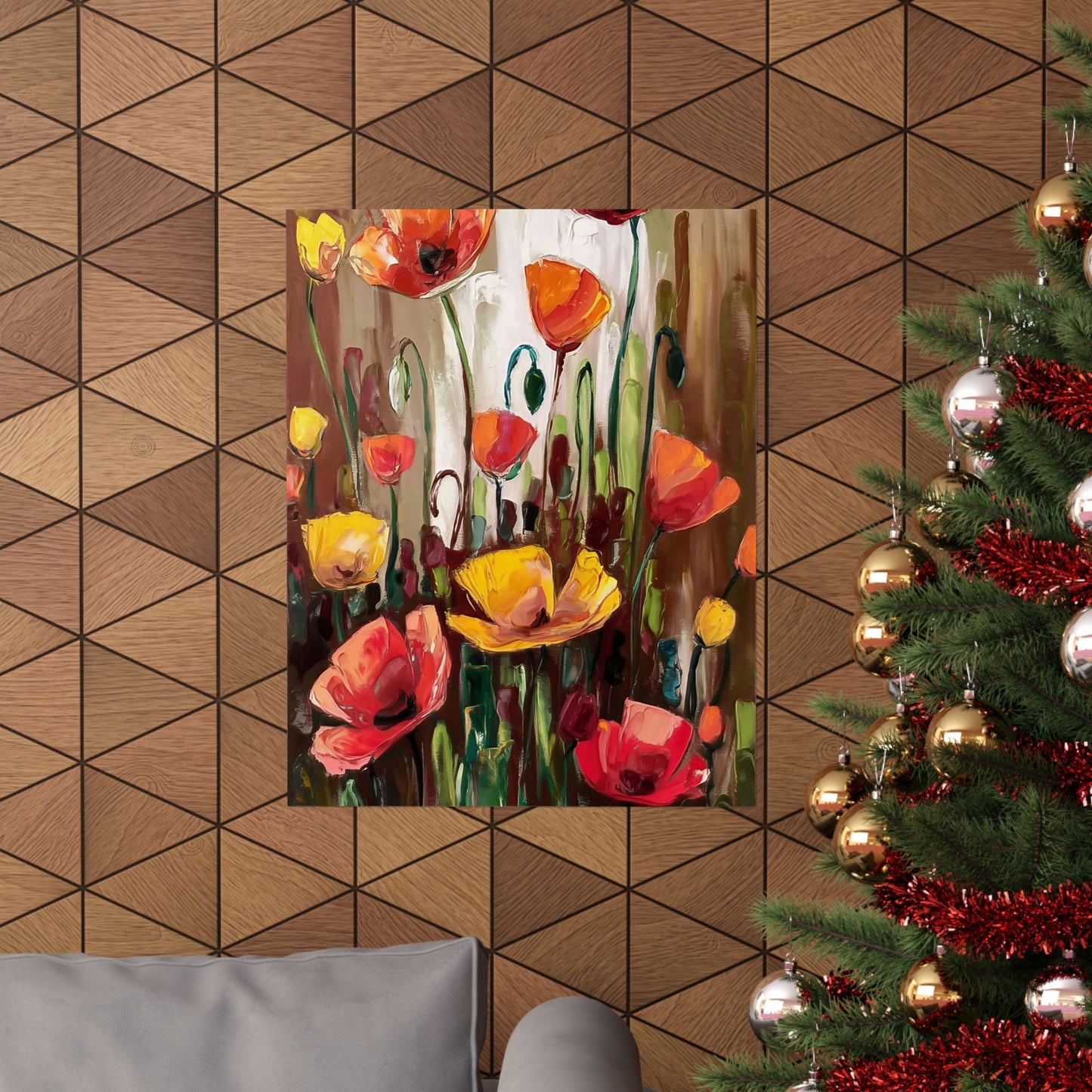 Wild Poppies Dancing Poster