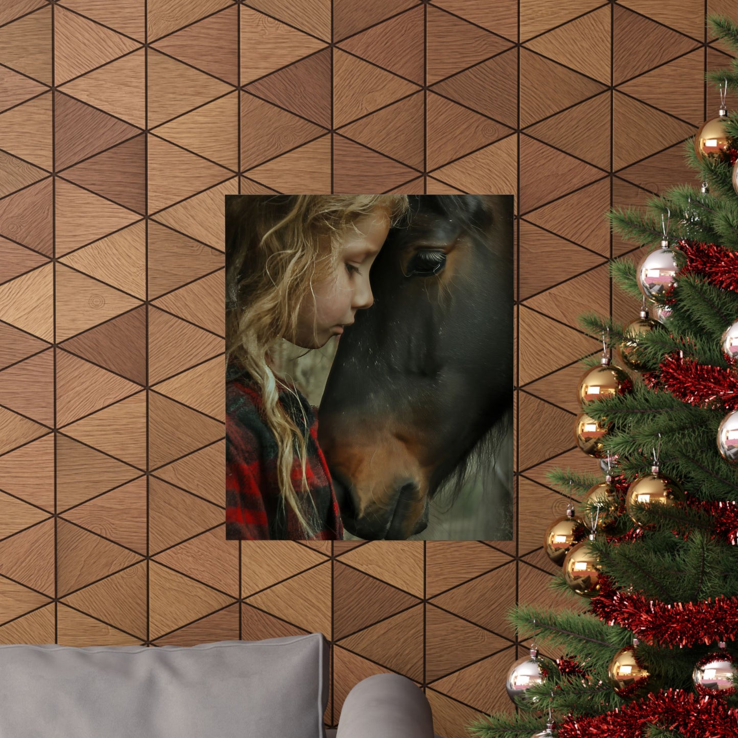 Girl With Horse Poster