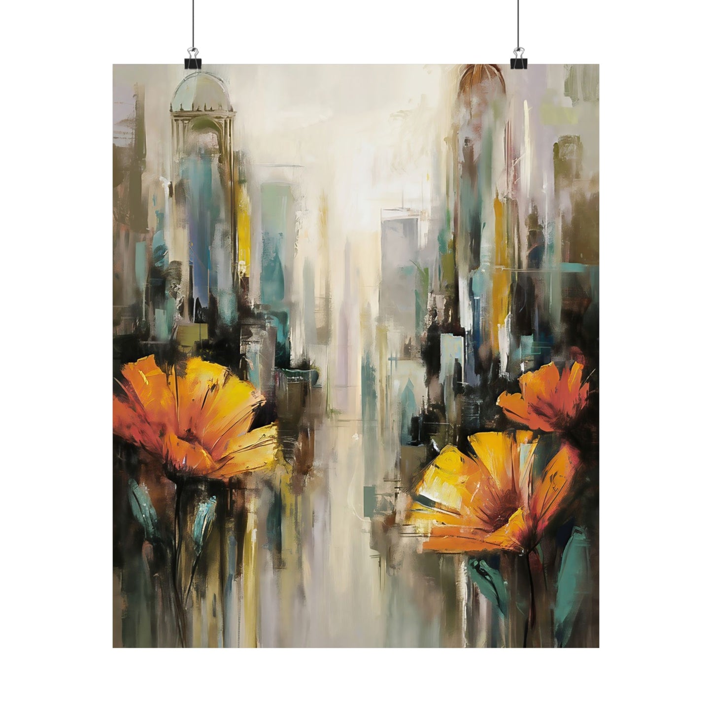 Flowers In The City Poster