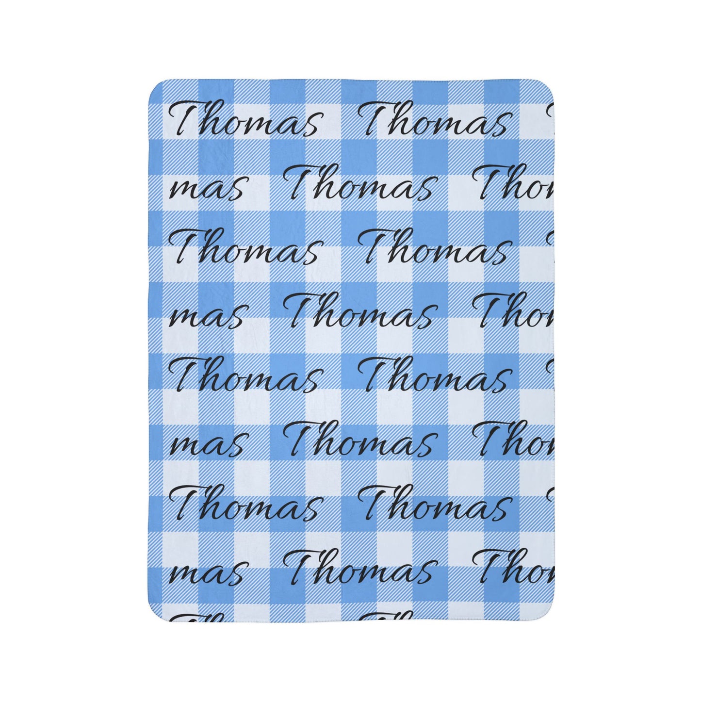 Personalized Boy's Plaid Blanket