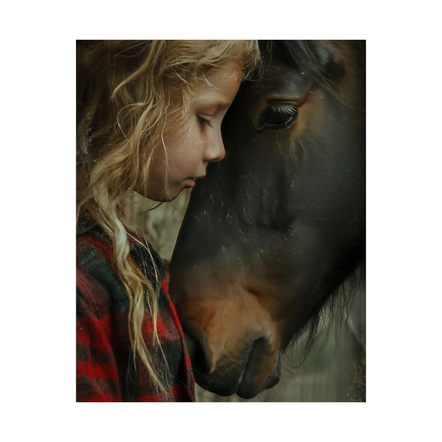 Girl With Horse Poster