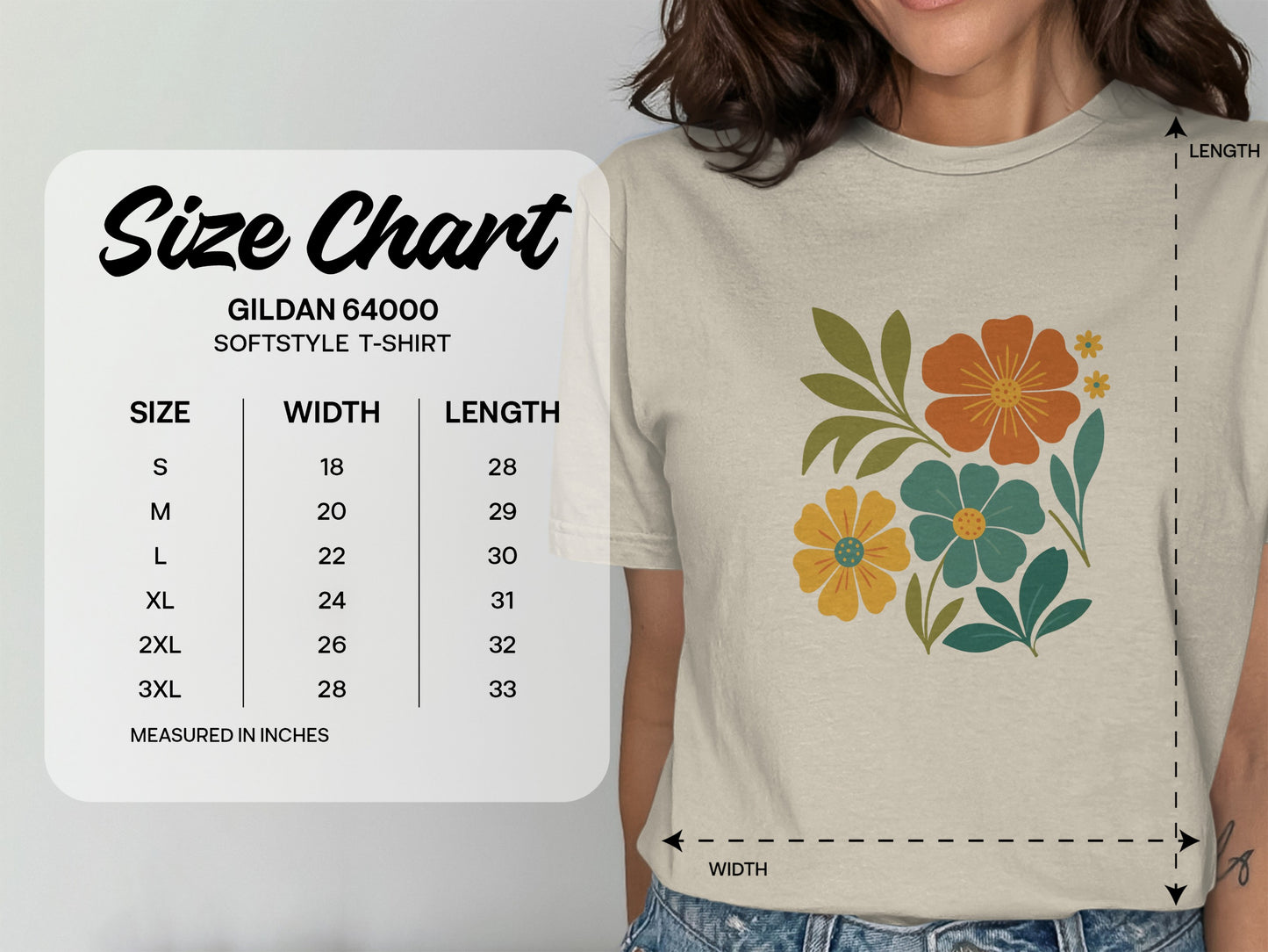 Floral Print Softstyle T-Shirt Fashion Clothing product type
