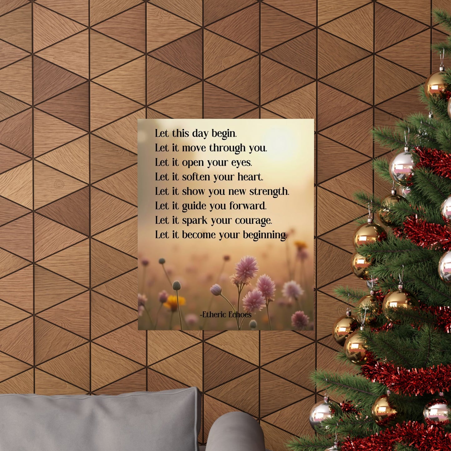 Let This Day Begin Affirmation Poster