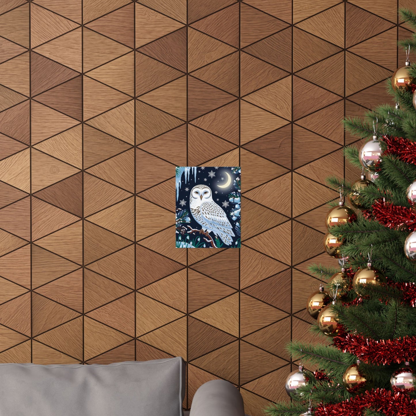 Snow Owl On A Winter`s Night Poster