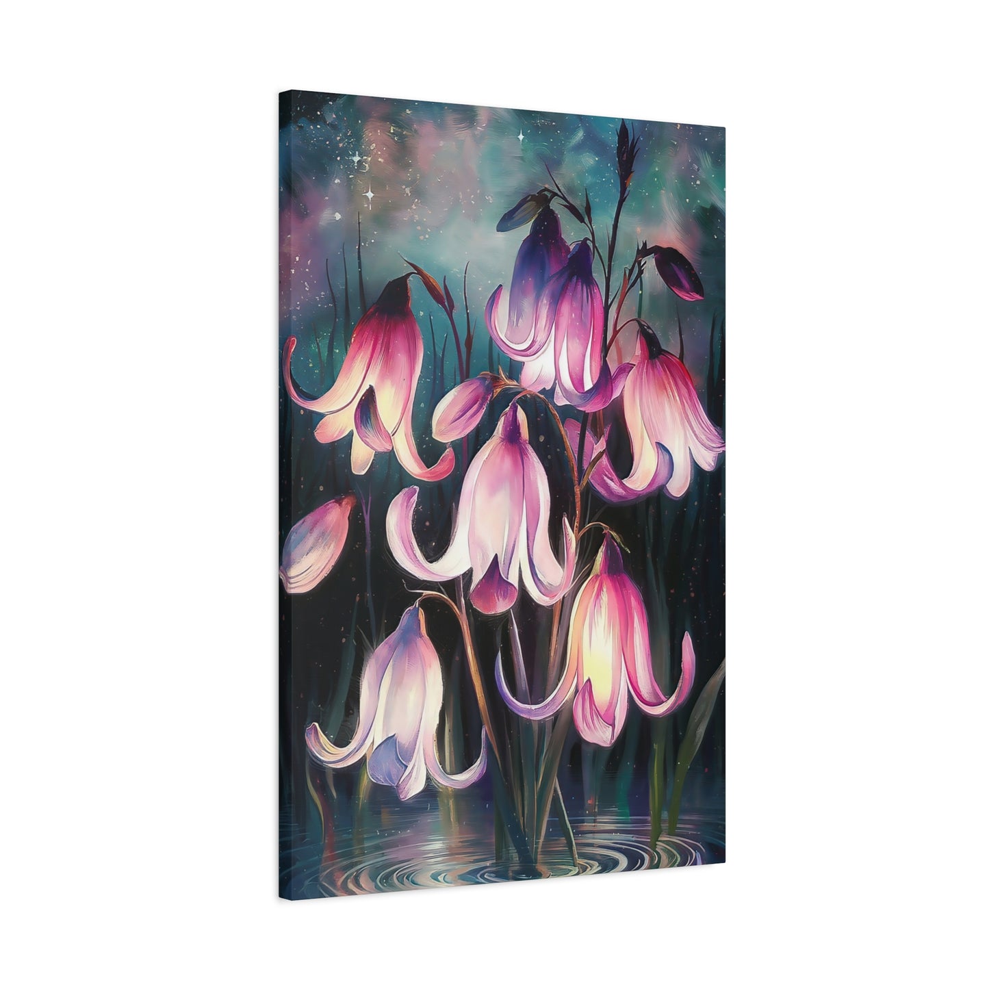 Flowers In The Night Canvas Wall Art
