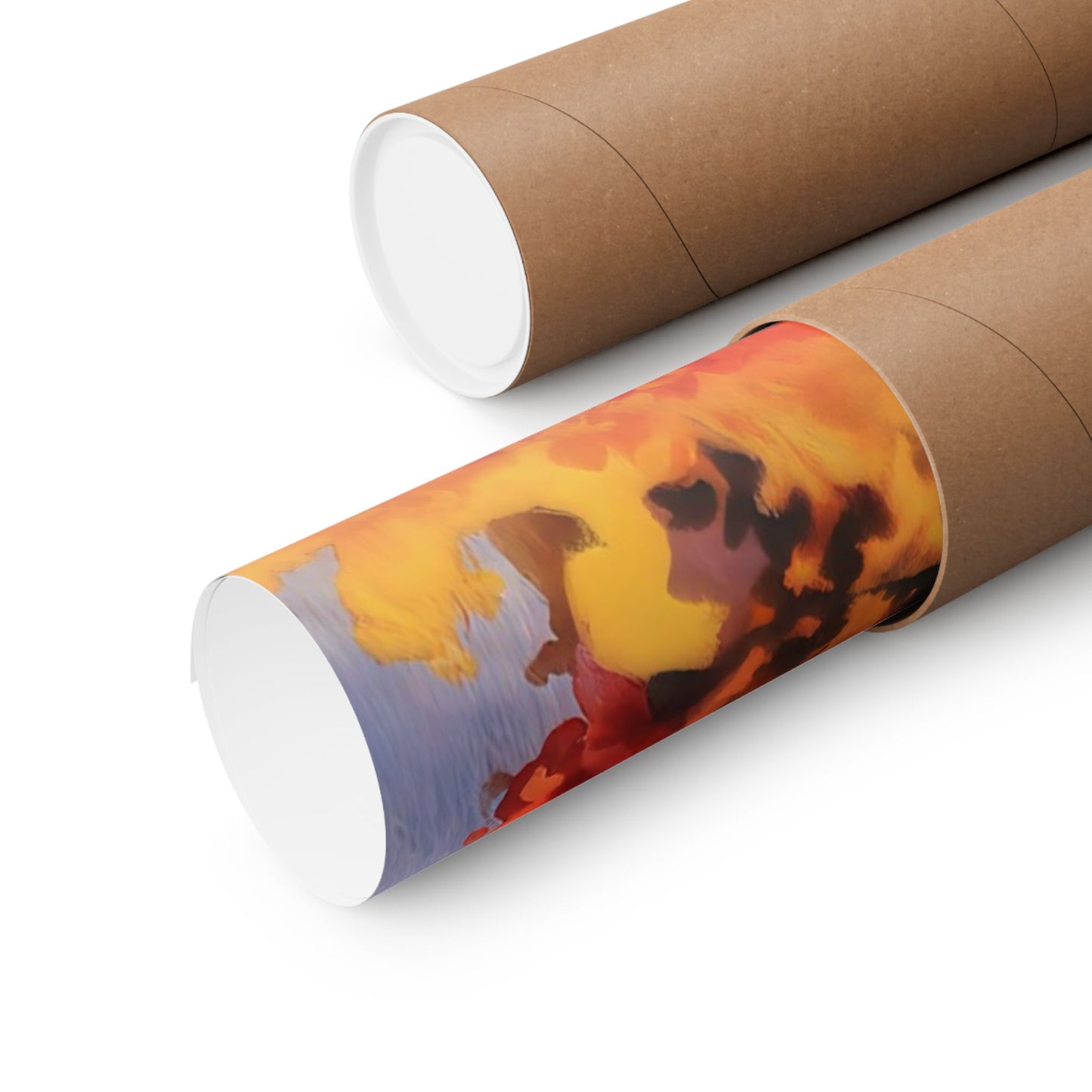 Fall Pond Watercolor Poster