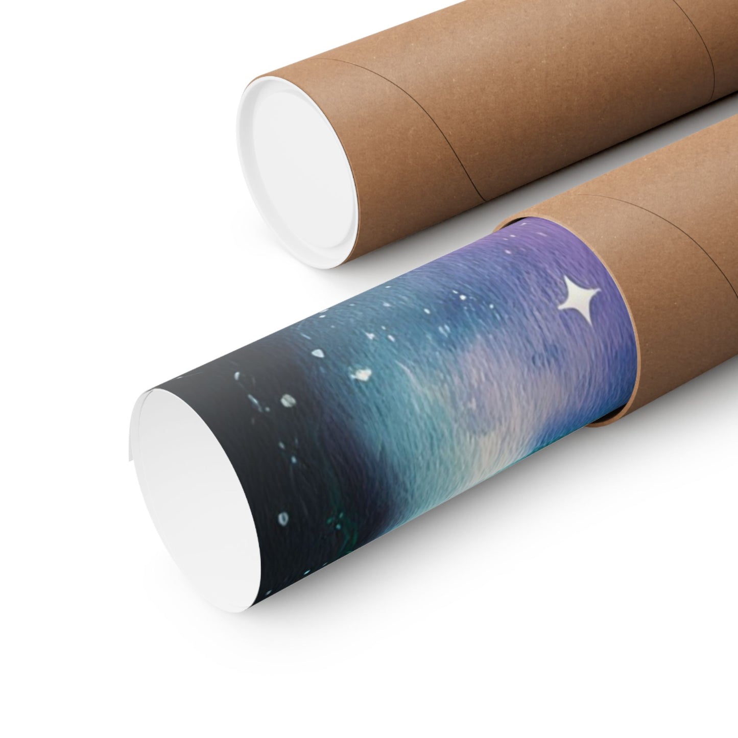 Man Looking Up At Starry Night Poster