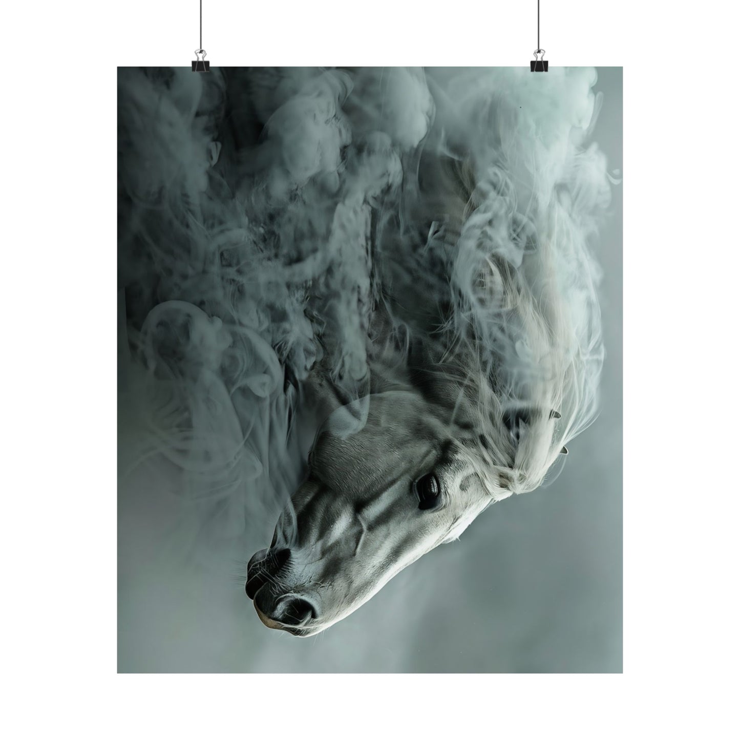 Ethereal Horse In Mist Poster