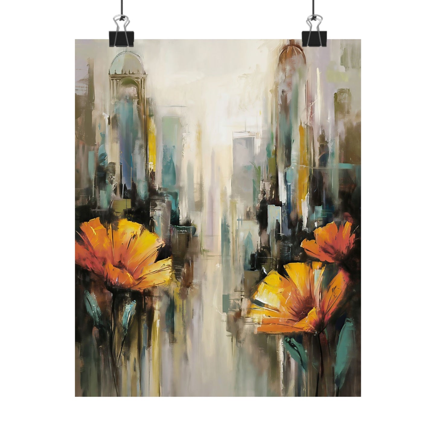 Flowers In The City Poster