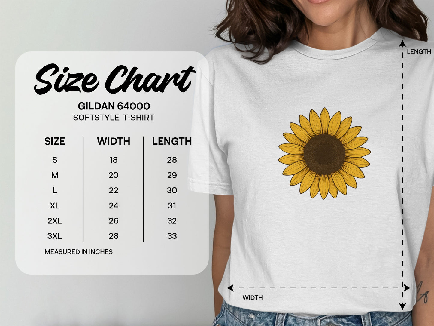 Sunflower Graphic Gildan 64000 Softstyle T-Shirt product type