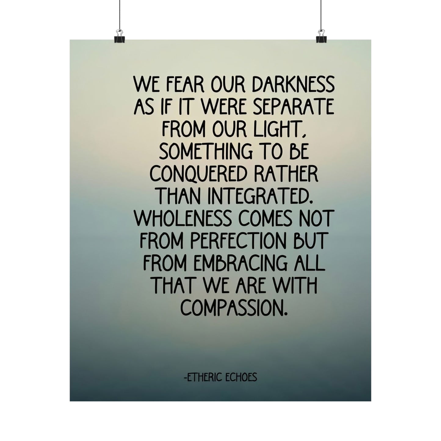 We Fear Our Darkness Poster