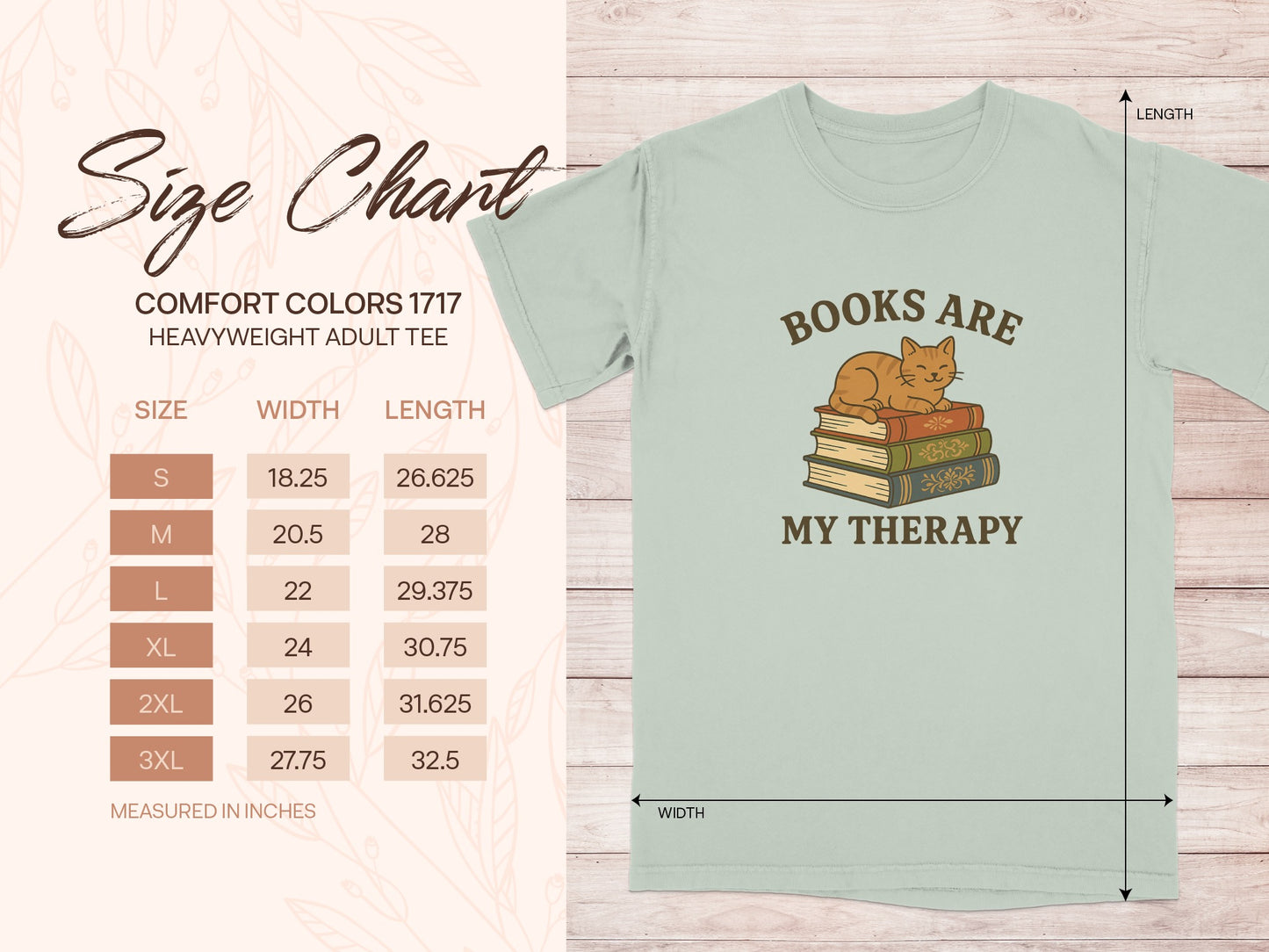 Books Are My Therapy Cat T-Shirt product type