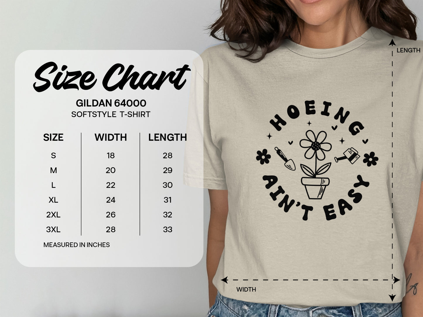 Gardening Themed Hoeing Ain't Easy T-Shirt product