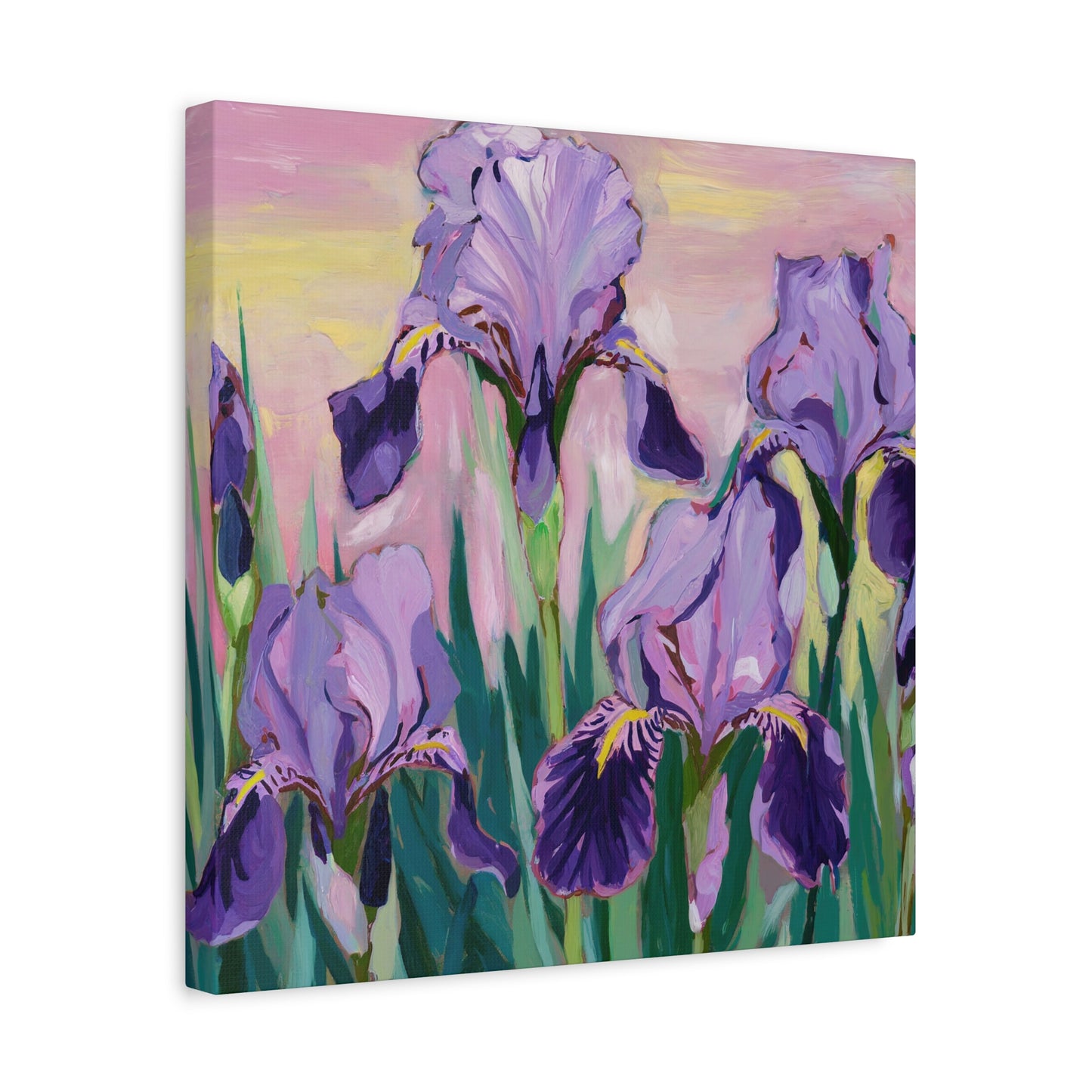 Purple Iris Oil Painting Canvas Wall Art