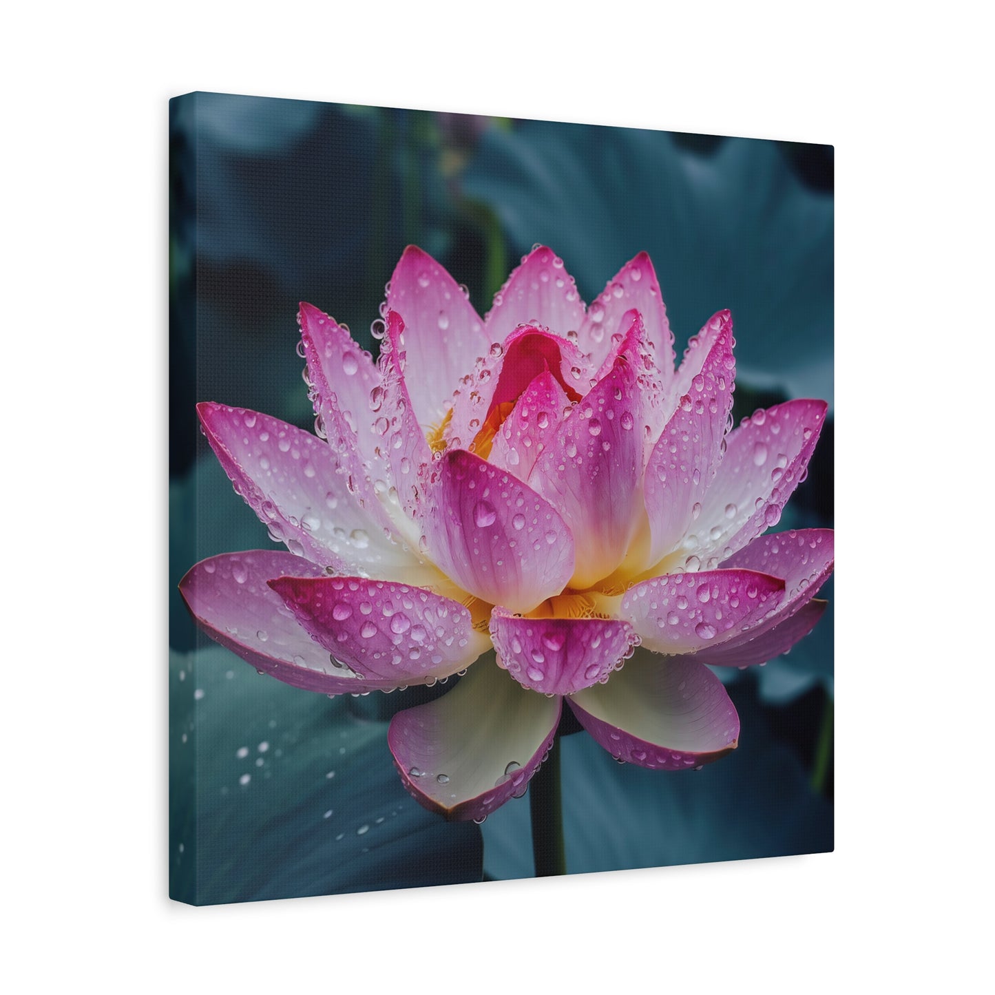 Pink Lotus Flower Canvas Wall Art