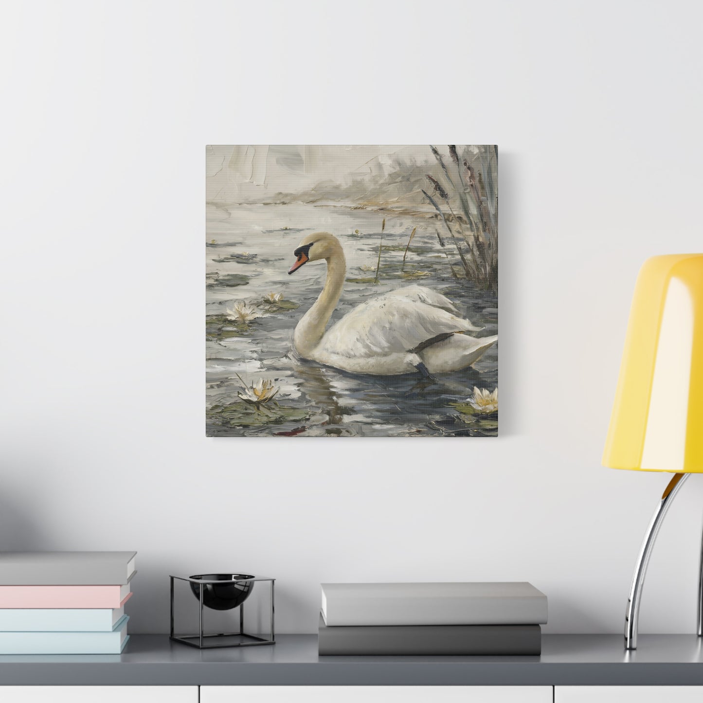 Oil Painting Swan Canvas Wall Art