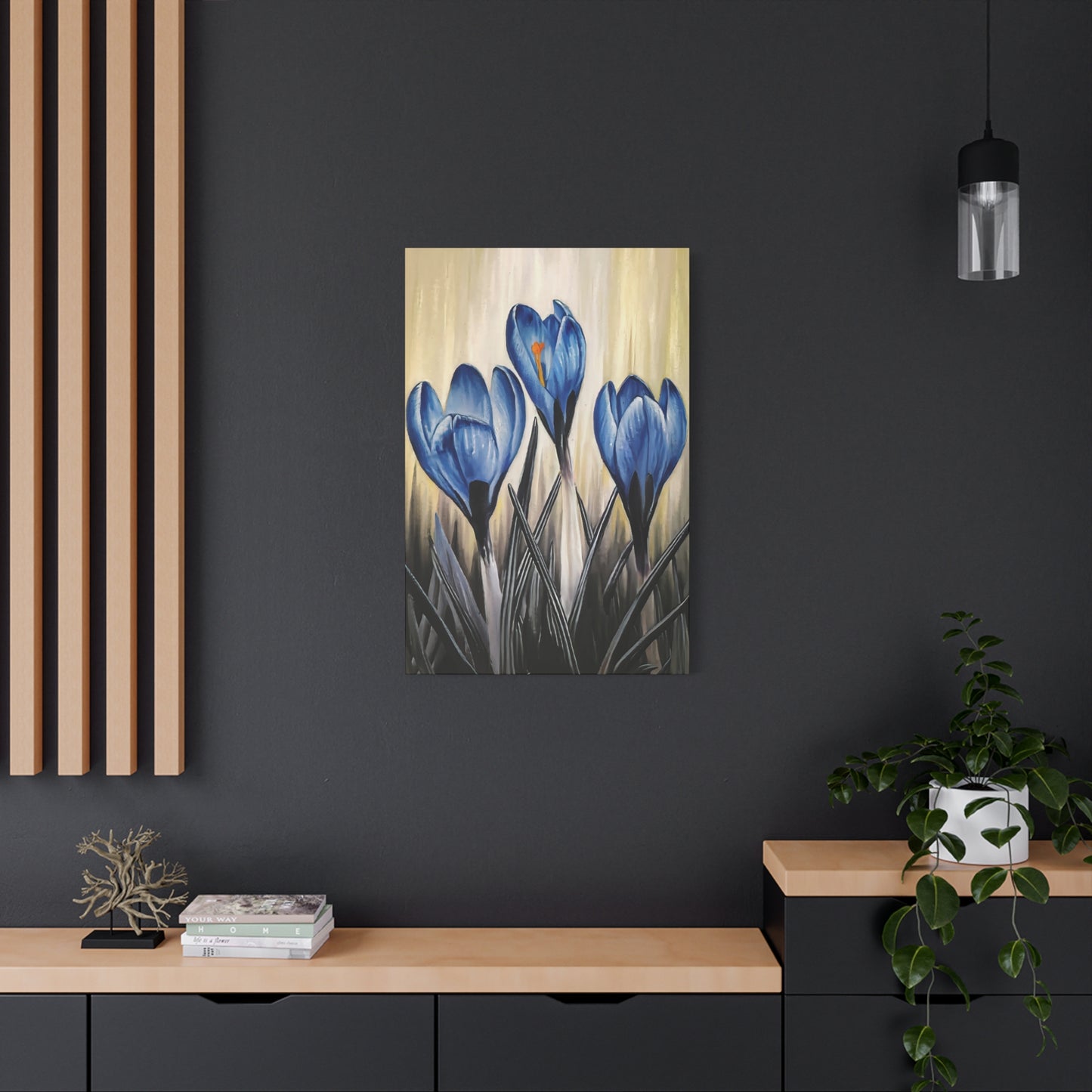 Crocus Flowers Canvas Wall Art