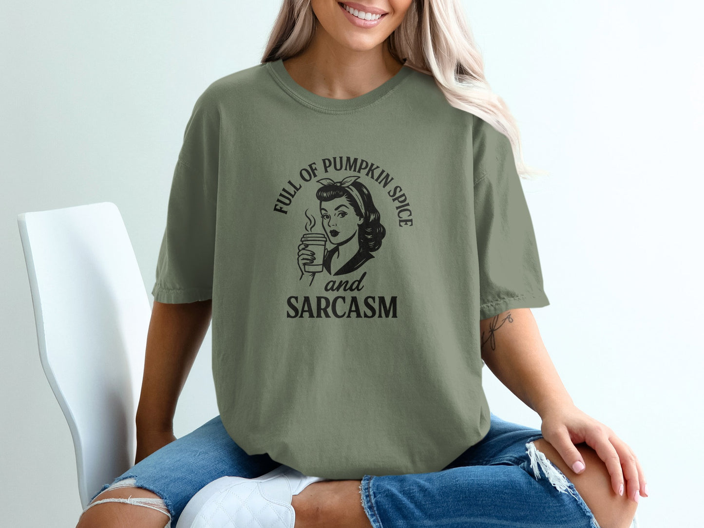 Full of Pumpkin Spice and Sarcasm Graphic Tee product
