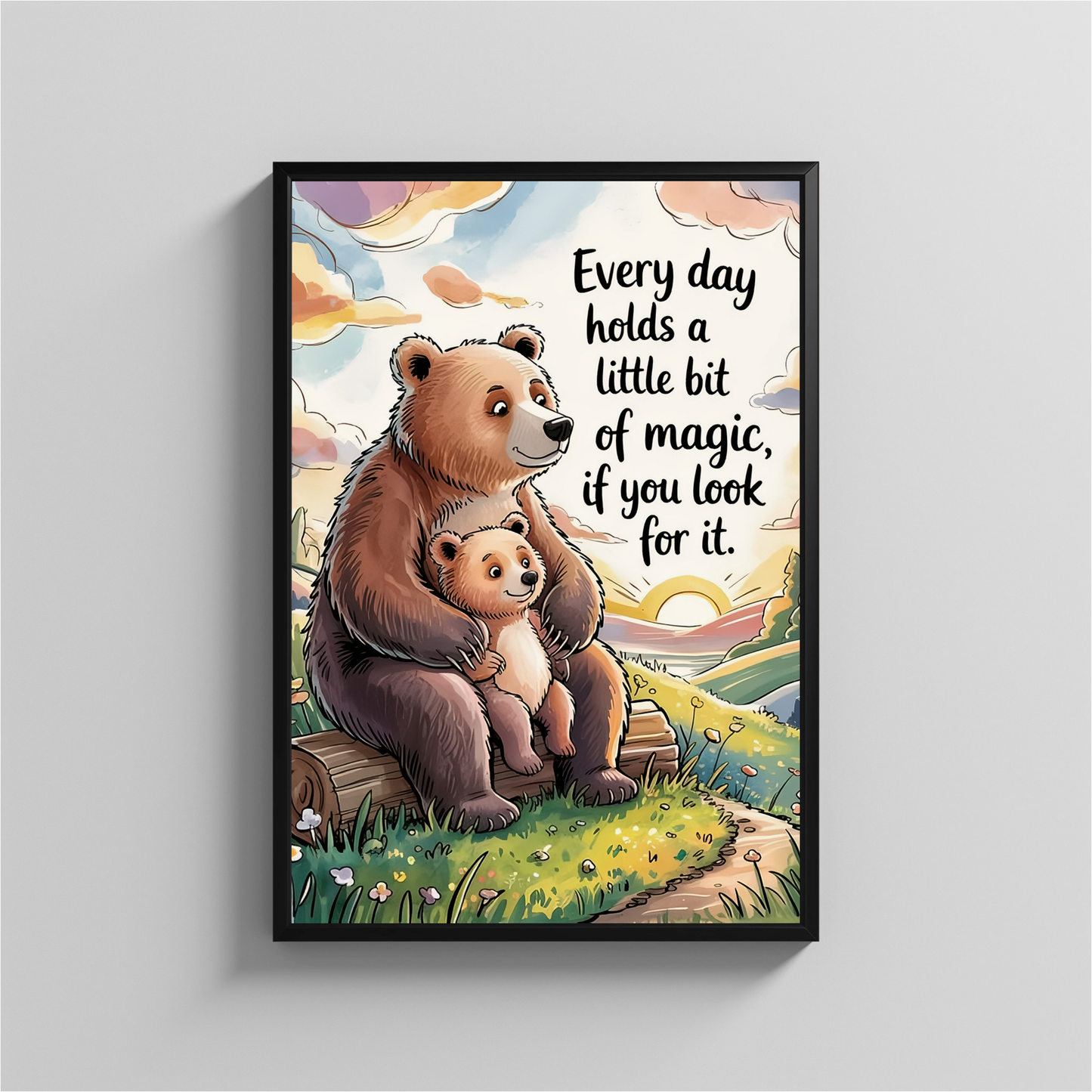 5 Inspirational Bear Family Quote Bundle Digital Download Set