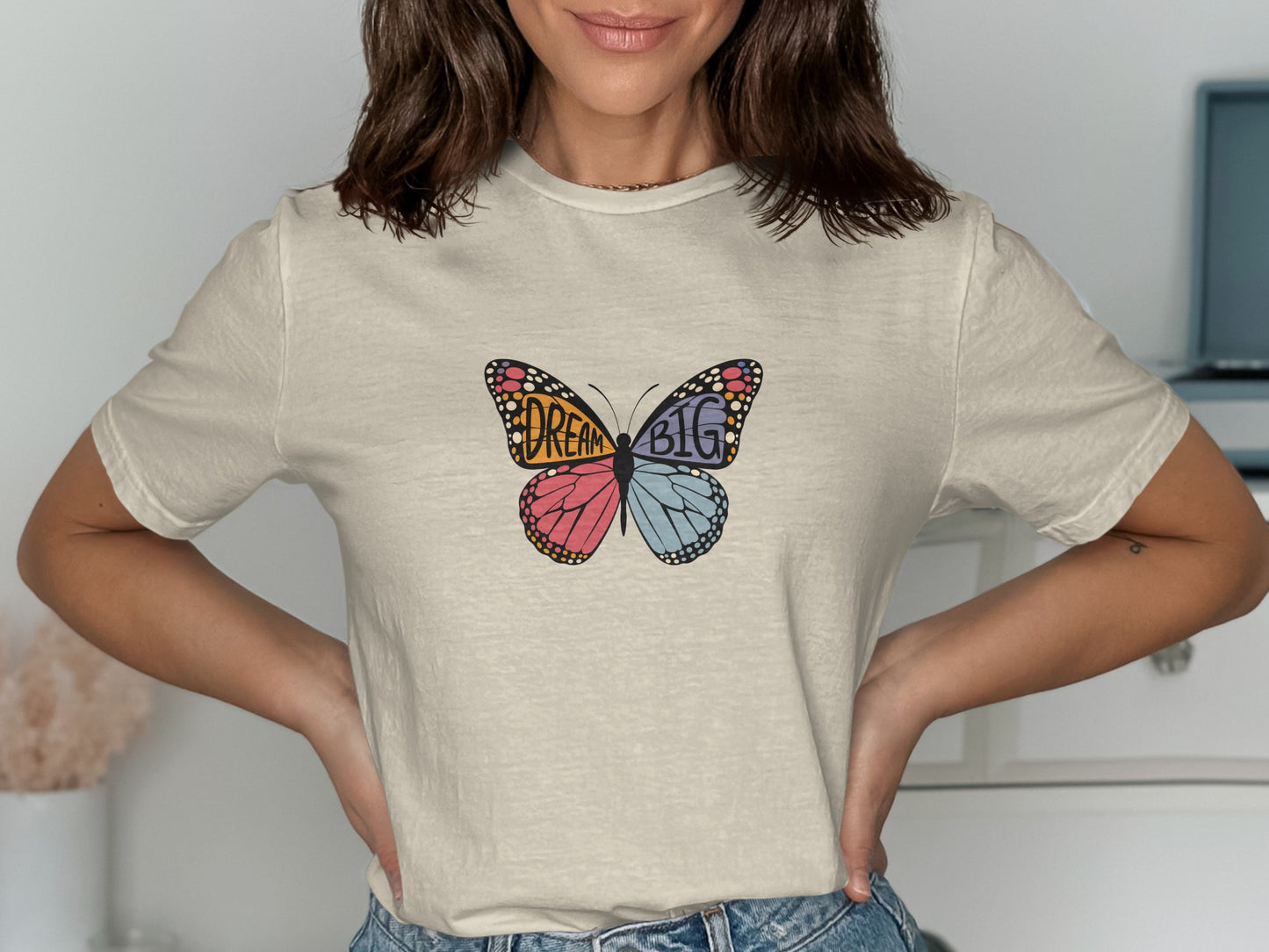Dream Big Butterfly Graphic Tee shirt product type