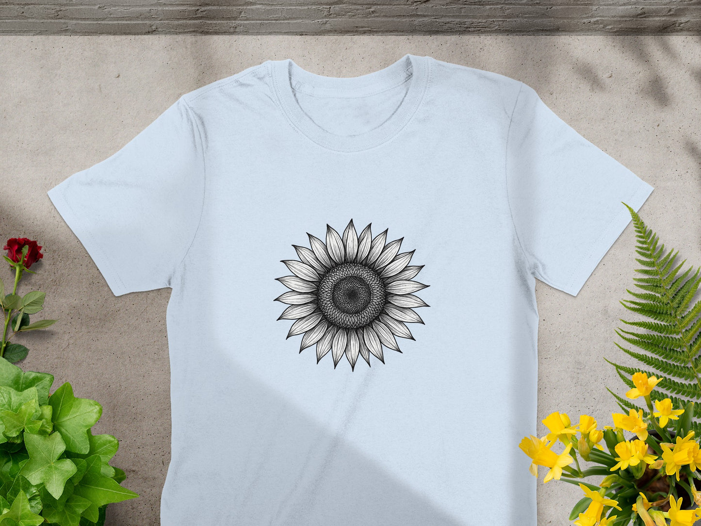 Sunflower Radiates Joy on Graphic T-Shirt product