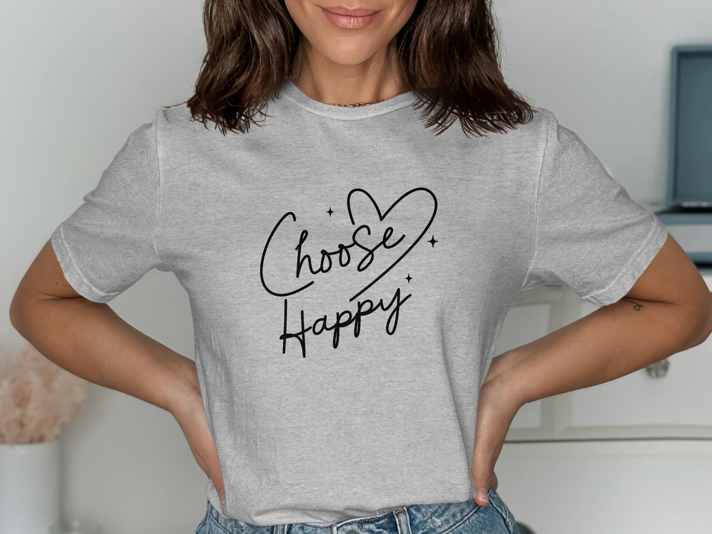 Choose Happy Inspirational Graphic Tee product