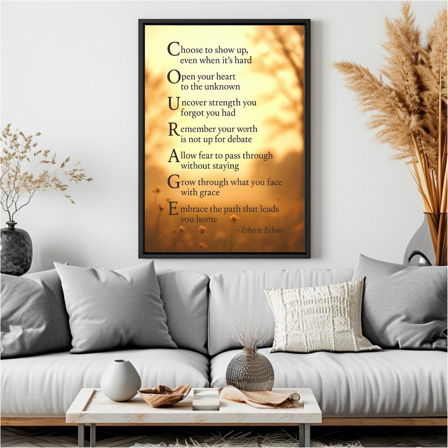 Courage Acrostic Poem Wall Art Digital Download