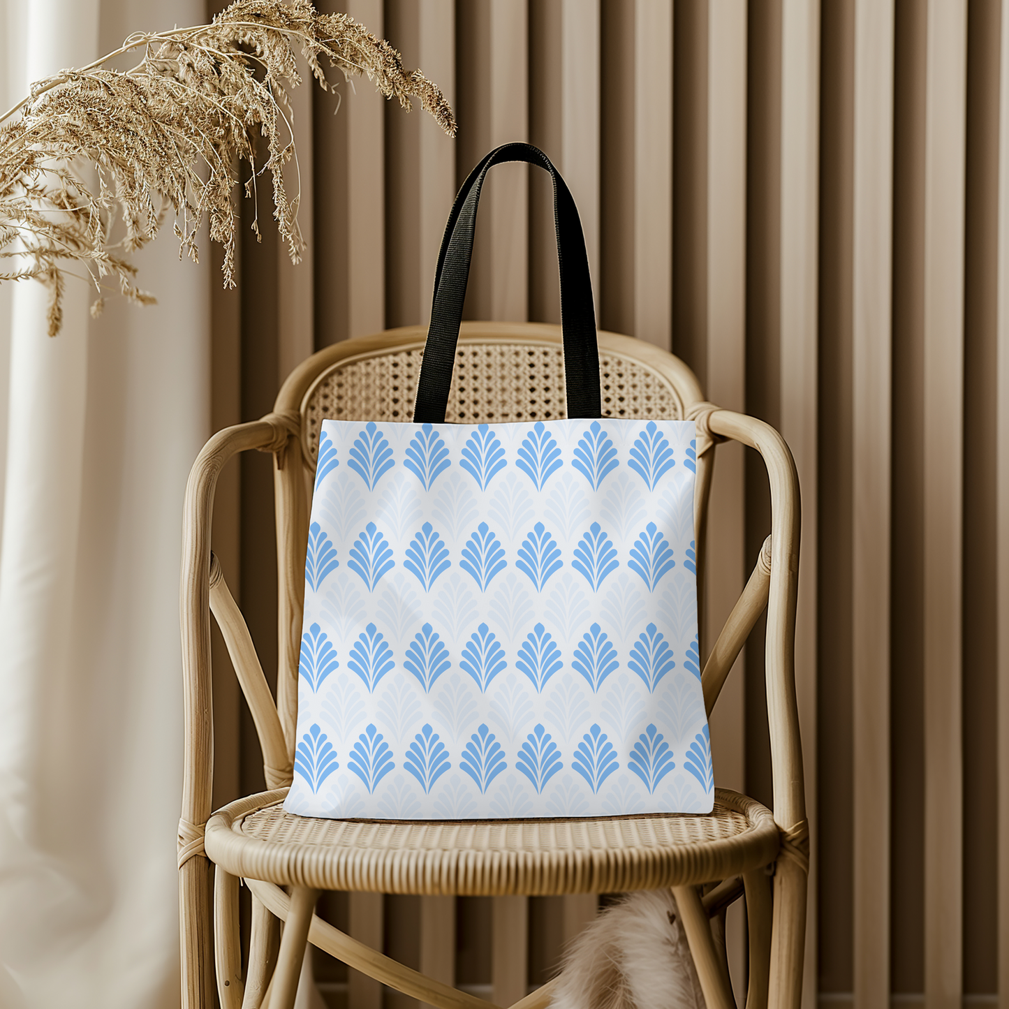Morning Frost Leaf Pattern Tote Bag