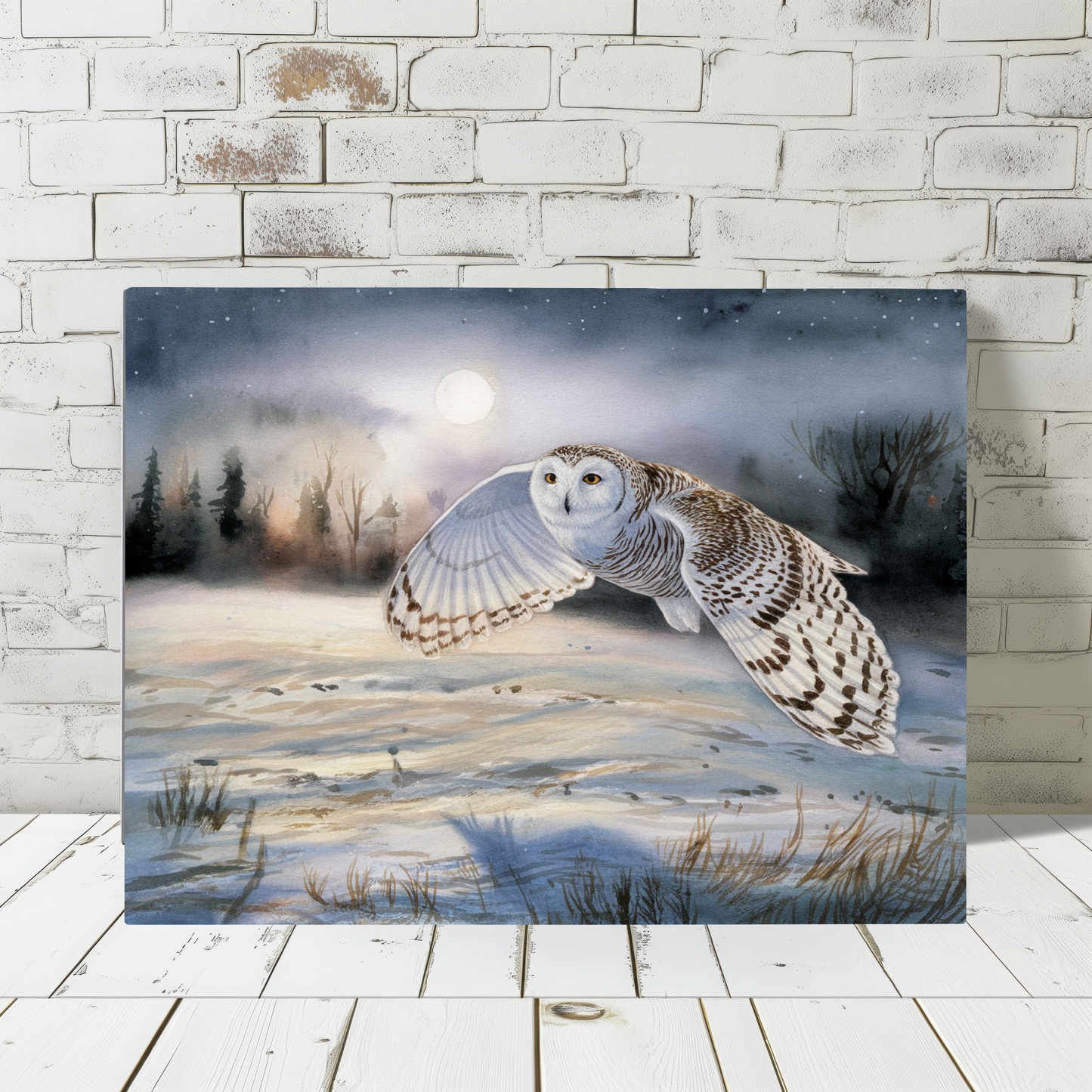 Snow Owl Canvas Print