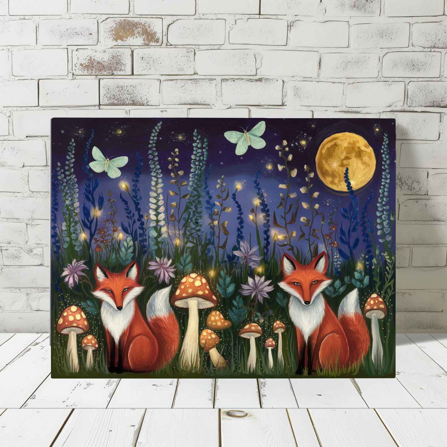 Midnight Woodland Folkart Wall Art