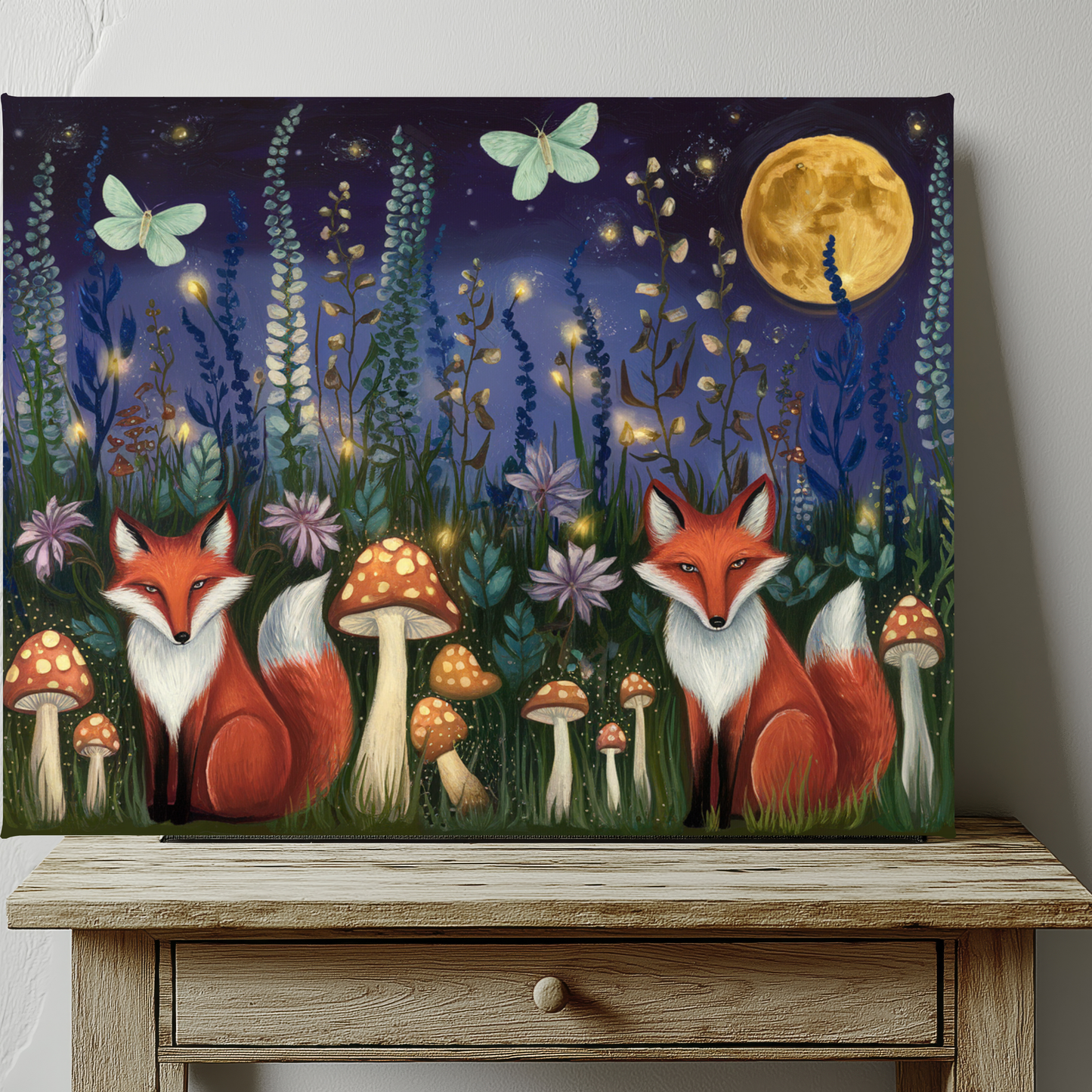 Midnight Woodland Folkart Wall Art