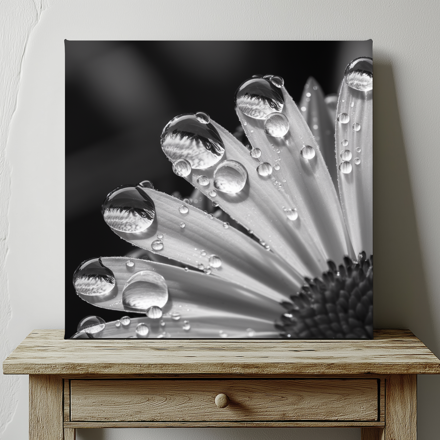 Black And White Daisy Wall Art