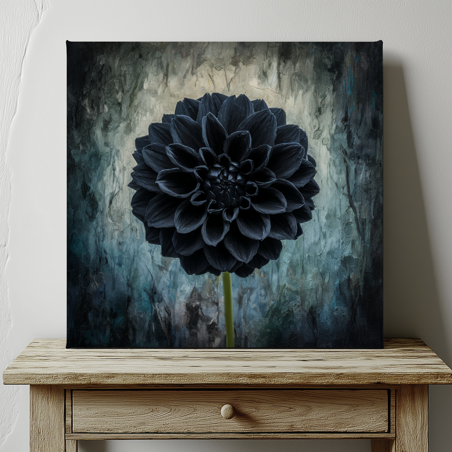 Black Dahlia Canvas Wall Art