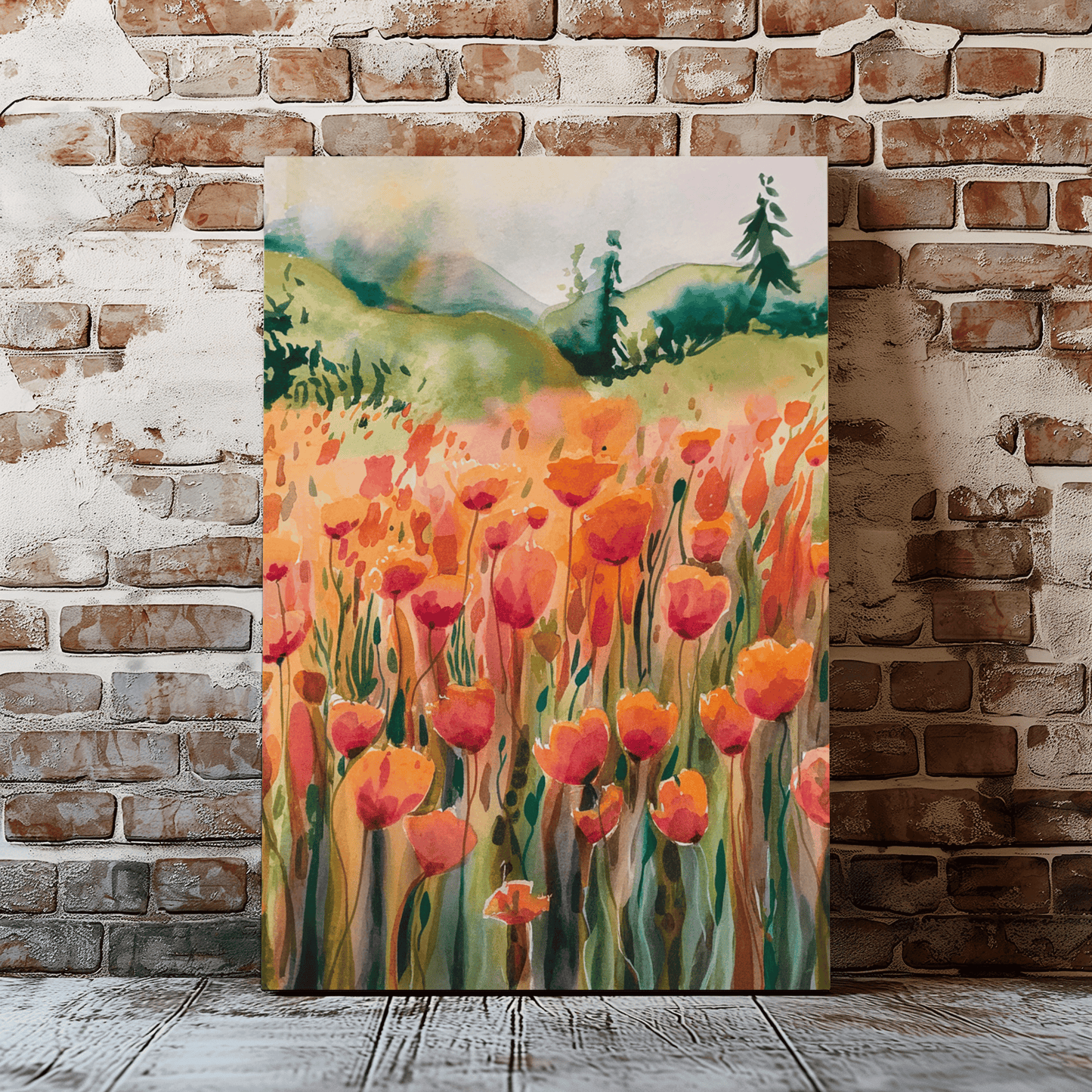 Field Of Flowers Canvas Wall Art