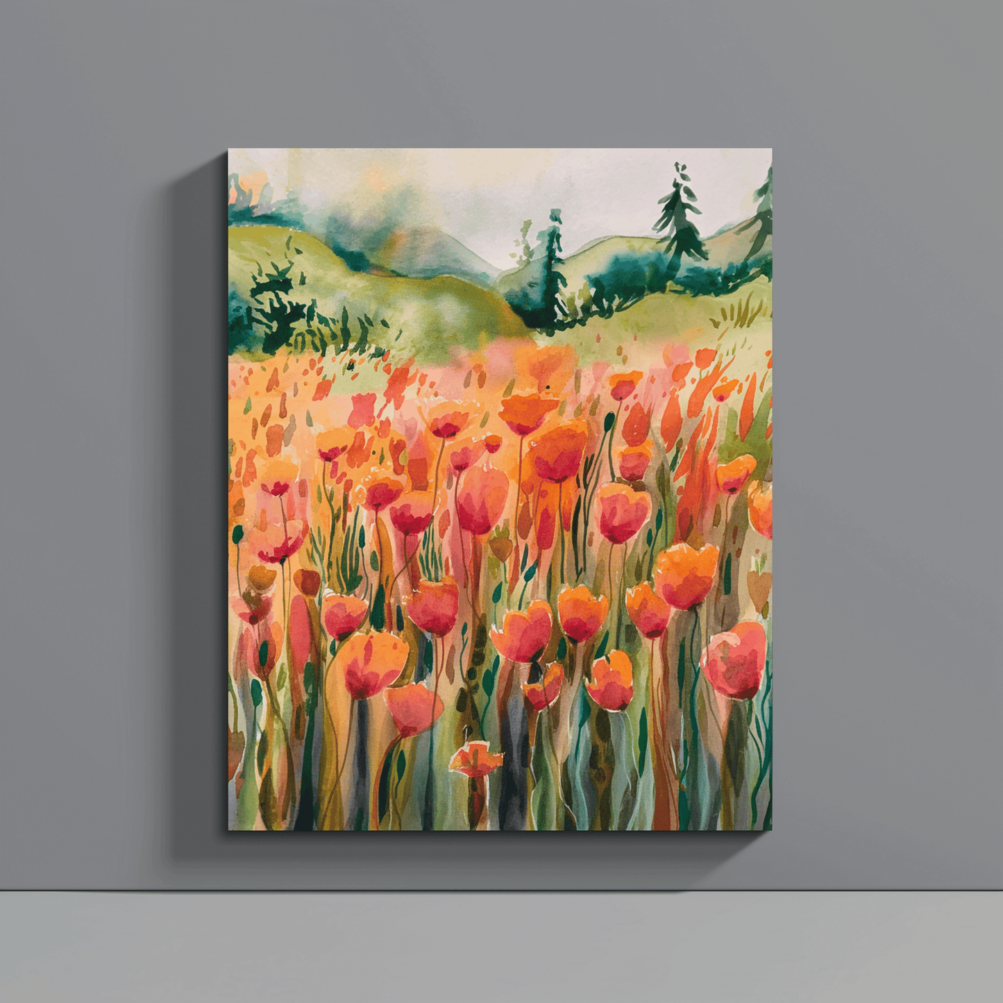 Field Of Flowers Canvas Wall Art