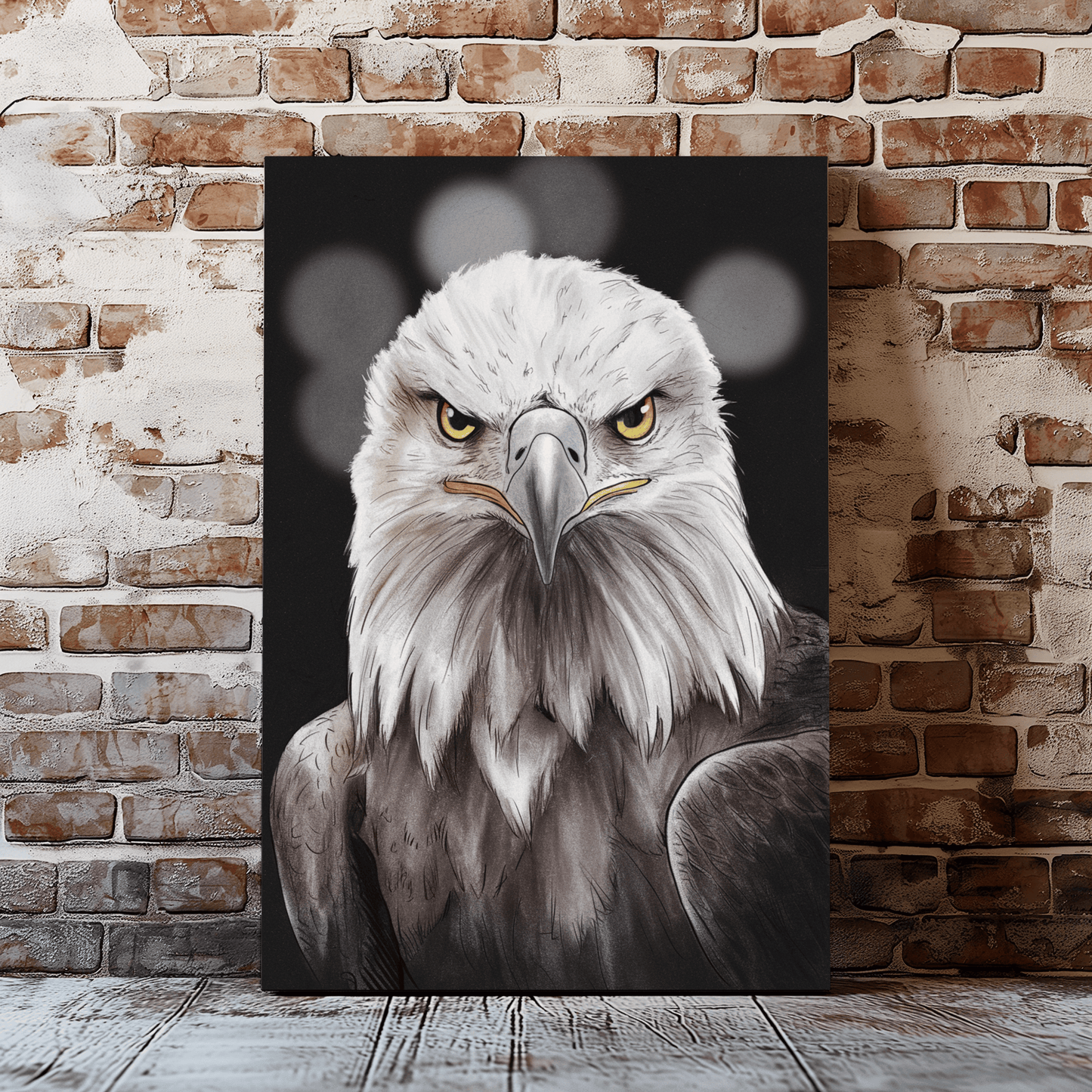 Bald Eagle Portrait Canvas Wall Art